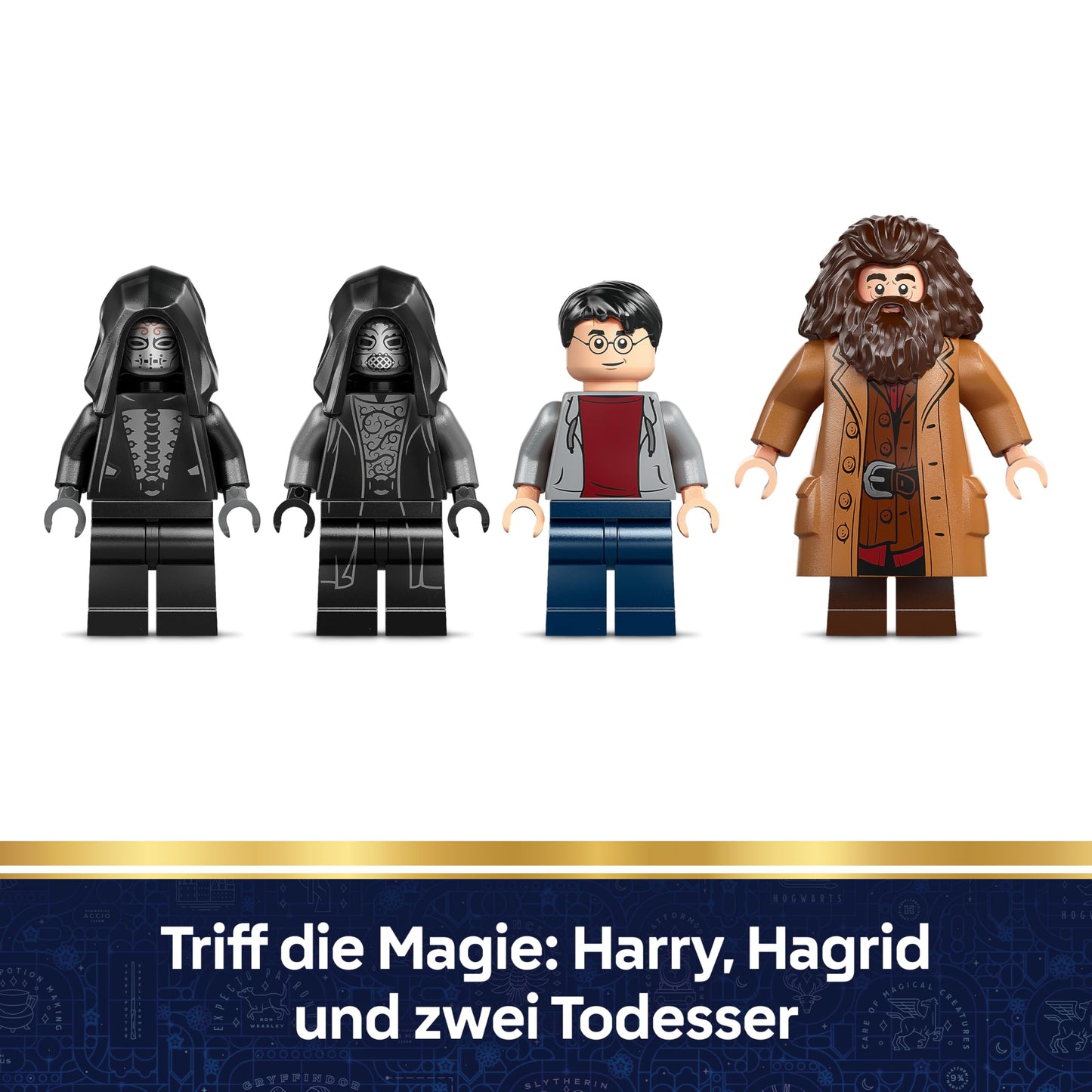 LEGO Harry Potter Hagrid and Harry's Escape from Privet Drive - Motorcycle toy with 4 minifigures - 2 Death Eaters, a street scene - Gift for girls, boys and fans aged 8 and over - 76459