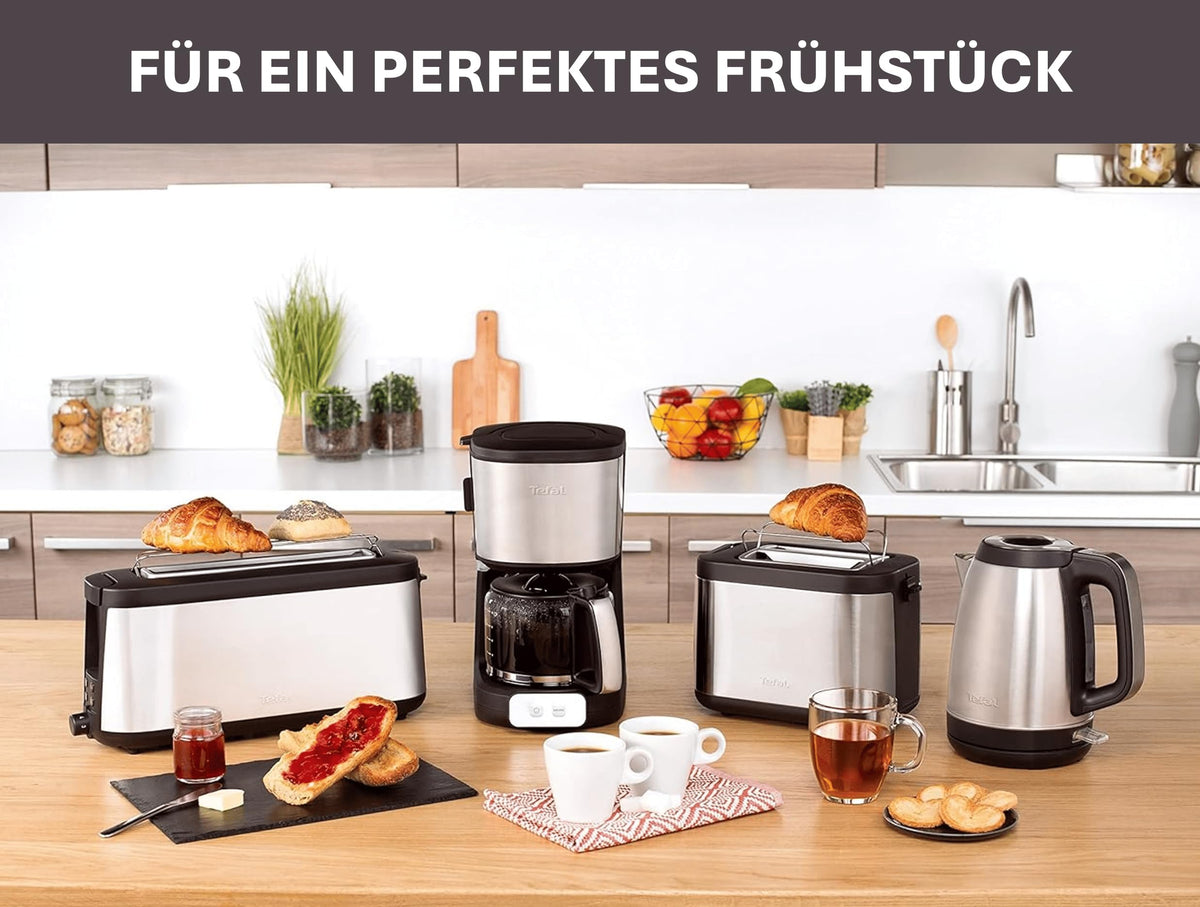 Tefal Element prăjitor de pâine cu fante lungi, suport integrat pentru chifle - TL430811