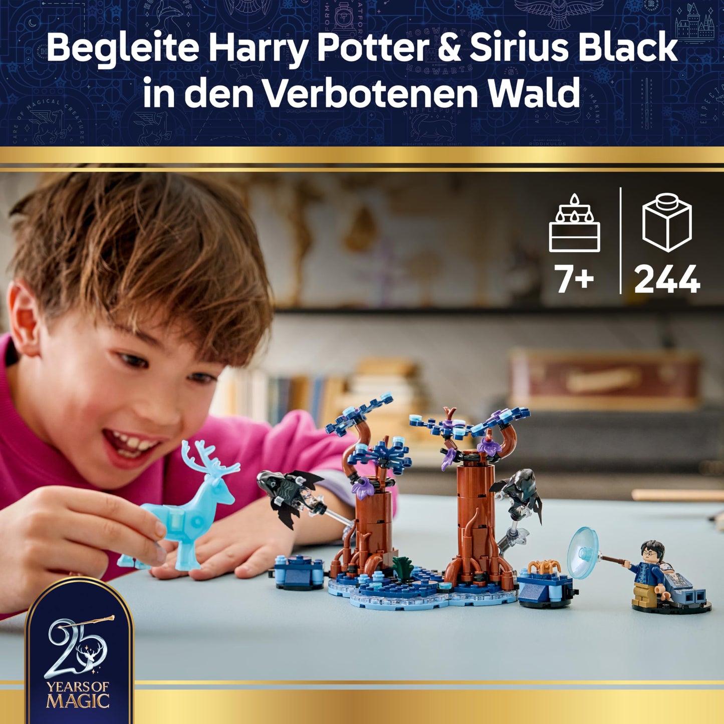 LEGO Harry Potter Forbidden Forest: Expecto Patronum toy - model with 2 dementors, deer and 2 minifigures including Sirius Black - gift for girls, boys and fans aged 7 and over - 76475