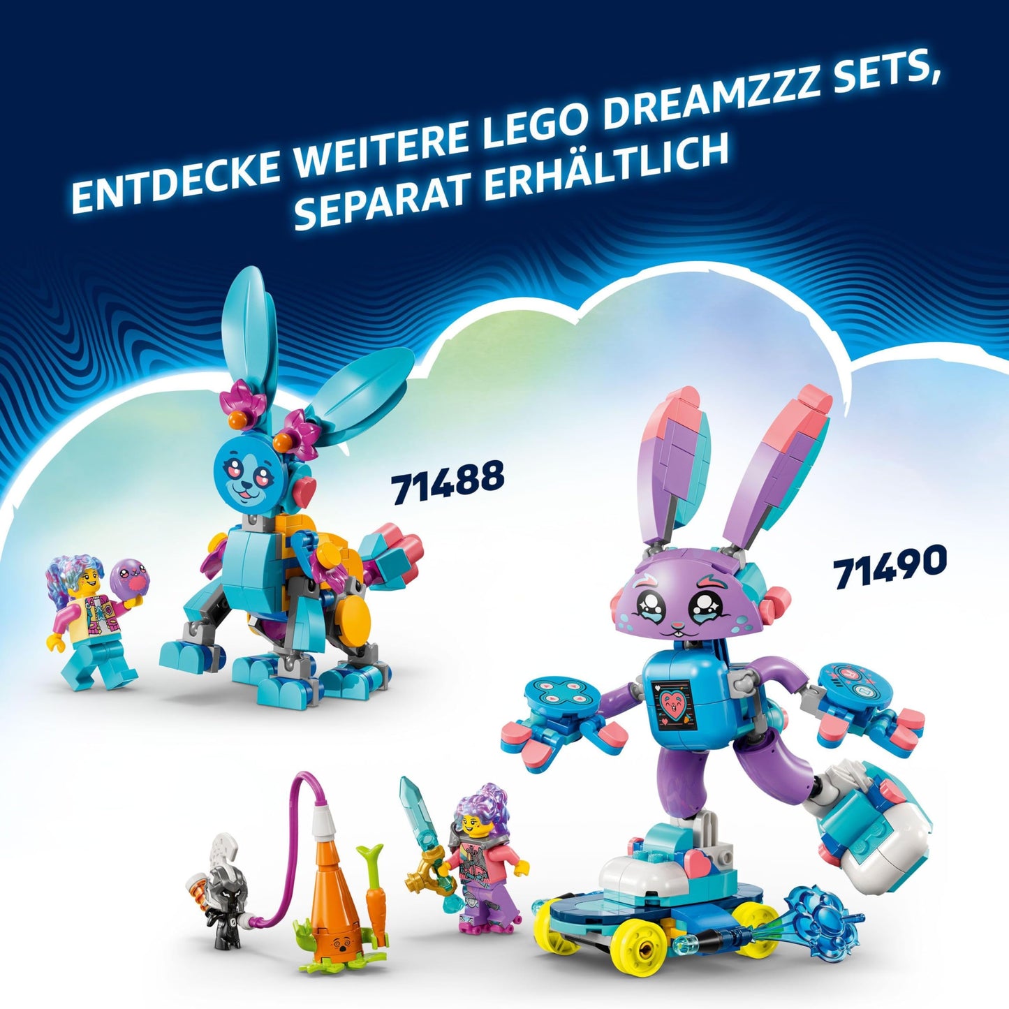 LEGO DREAMZzz Bunchus Creative Animal Adventures Toy Bunny for Kids 20-in-1 Fantasy Playset with Izzie Minifigure Gift for Girls and Boys Ages 7+ 71488