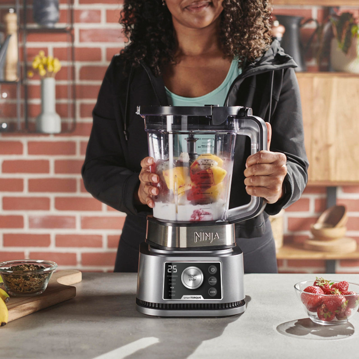 Ninja Foodi Power Nutri Mixer Smoothie Maker 3-in-1, Silver CB350EU