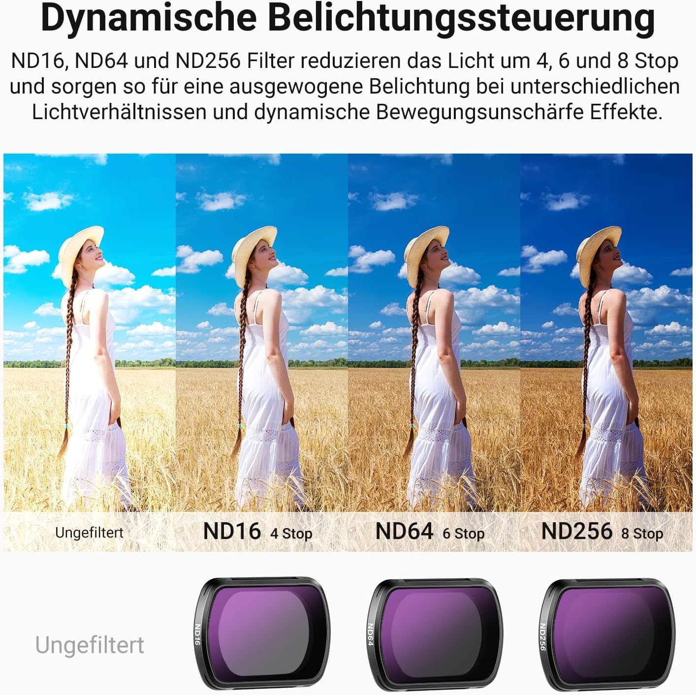 NEEWER ND and CPL filter set compatible with DJI Osmo Pocket 3 4 Xtra Muse - FL-C58