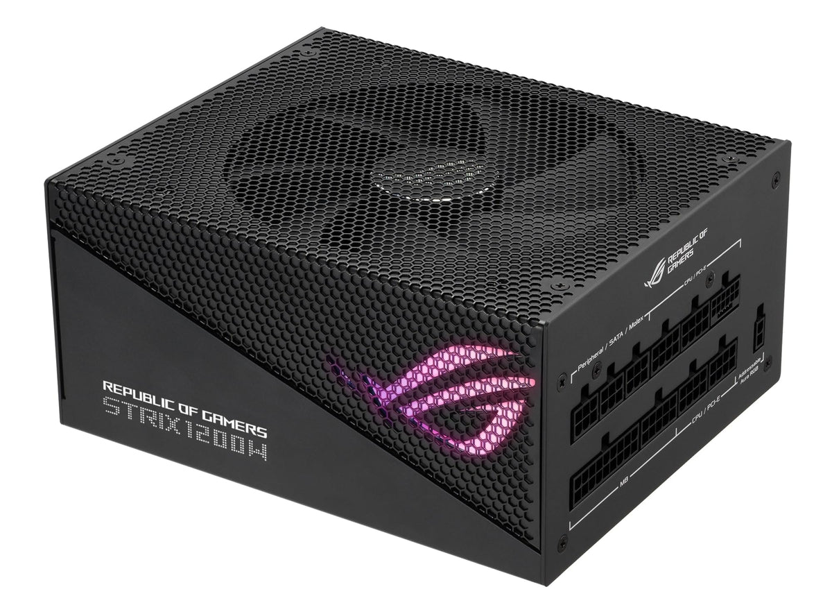 ASUS ROG Strix 1200 W Gold Aura Edition Power Supply (80+ Gold Certified, ATX 3.0, Cybenetics Lambda A+ Certified, PCIe Gen 5.0, Axial-Tech, Aura Sync Fan) - 90YE00P0-B0NA00