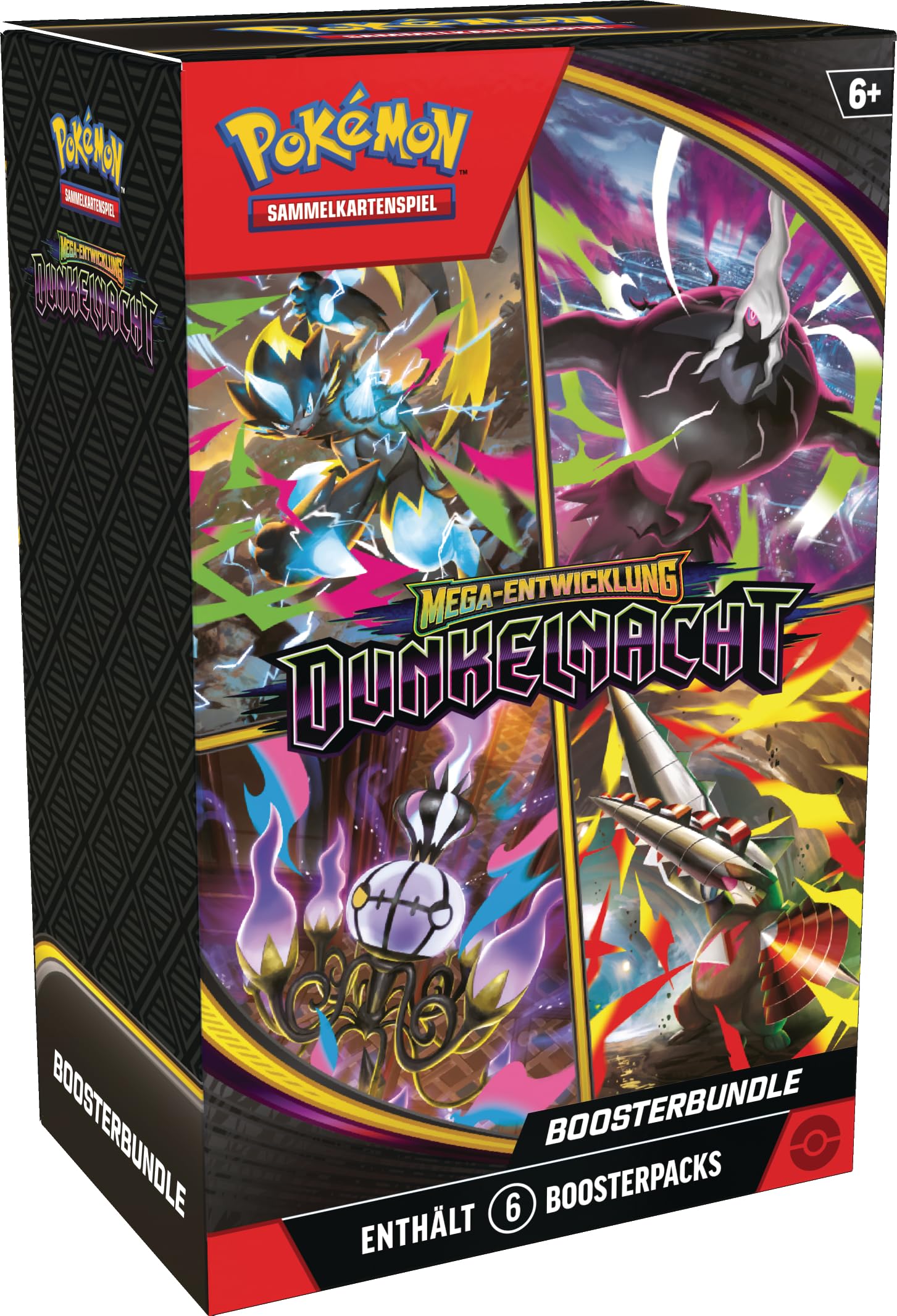 Pokémon Trading Card Game: Mega Evolution Booster Bundle - Dark Night (6 Booster Packs) - Pokémon-Sammelkartenspiel