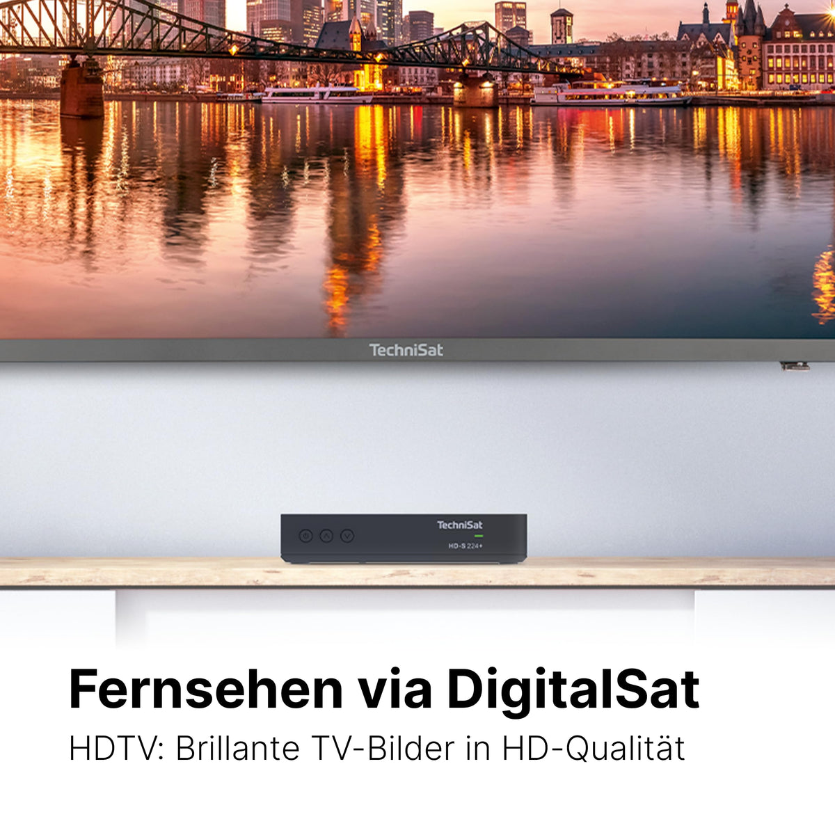 TechniSat HD-S 224+ - Receiver compact HD-Sateliți, DVB-S 2, negru - 0000/4815