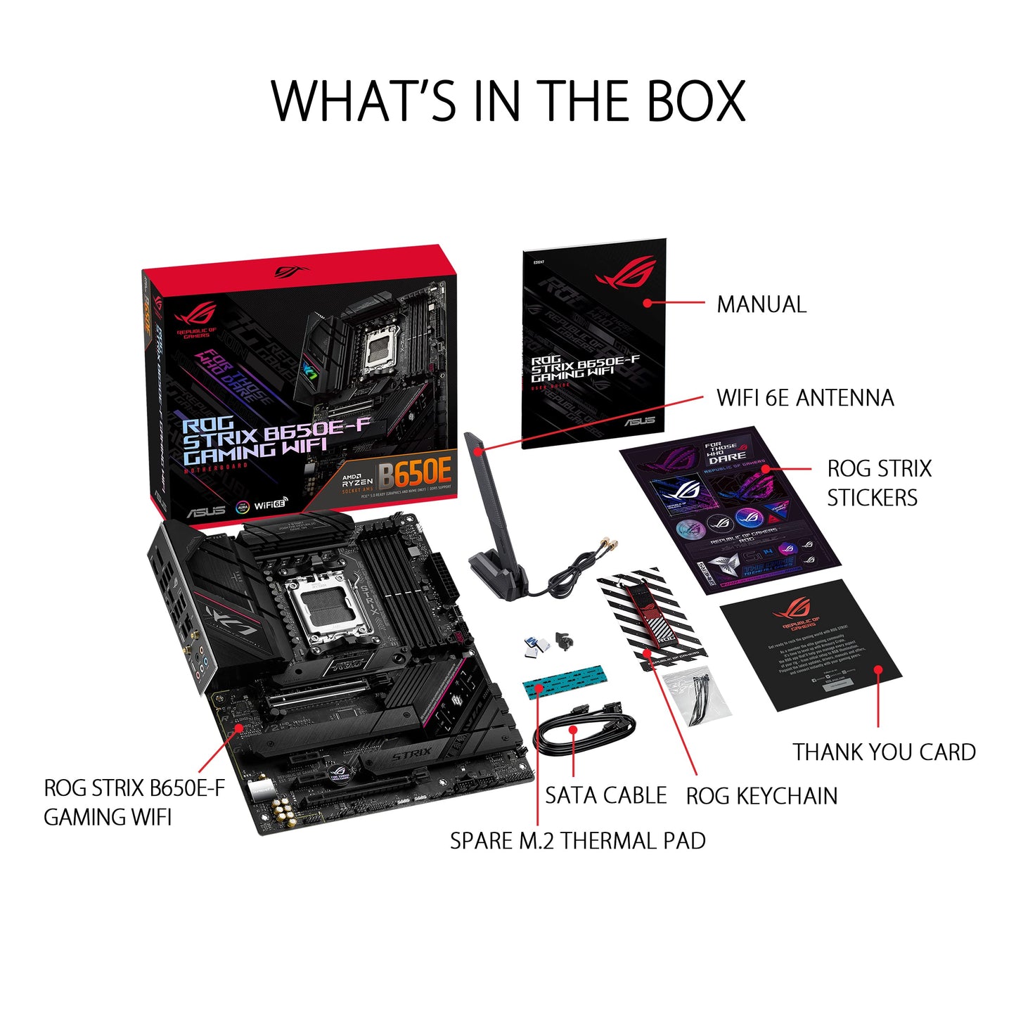 ASUS ROG Strix B650E-F Gaming WiFi motherboard socket AMD AM5 - 90MB1BQ0-M0EAY0