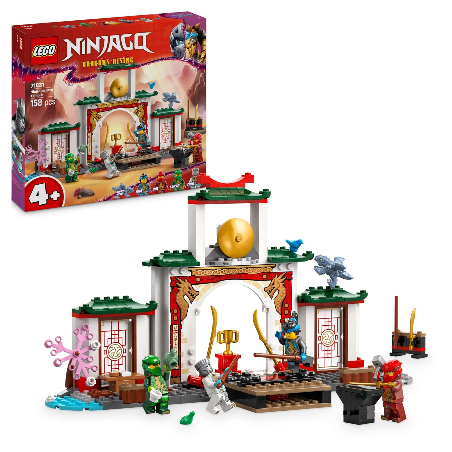 LEGO NINJAGO Spinjitzu Temple of the Ninja - Playset with 4 minifigures and 1 dragon figure - Building set - Christmas or birthday gift for boys and girls aged 4 and over 71831