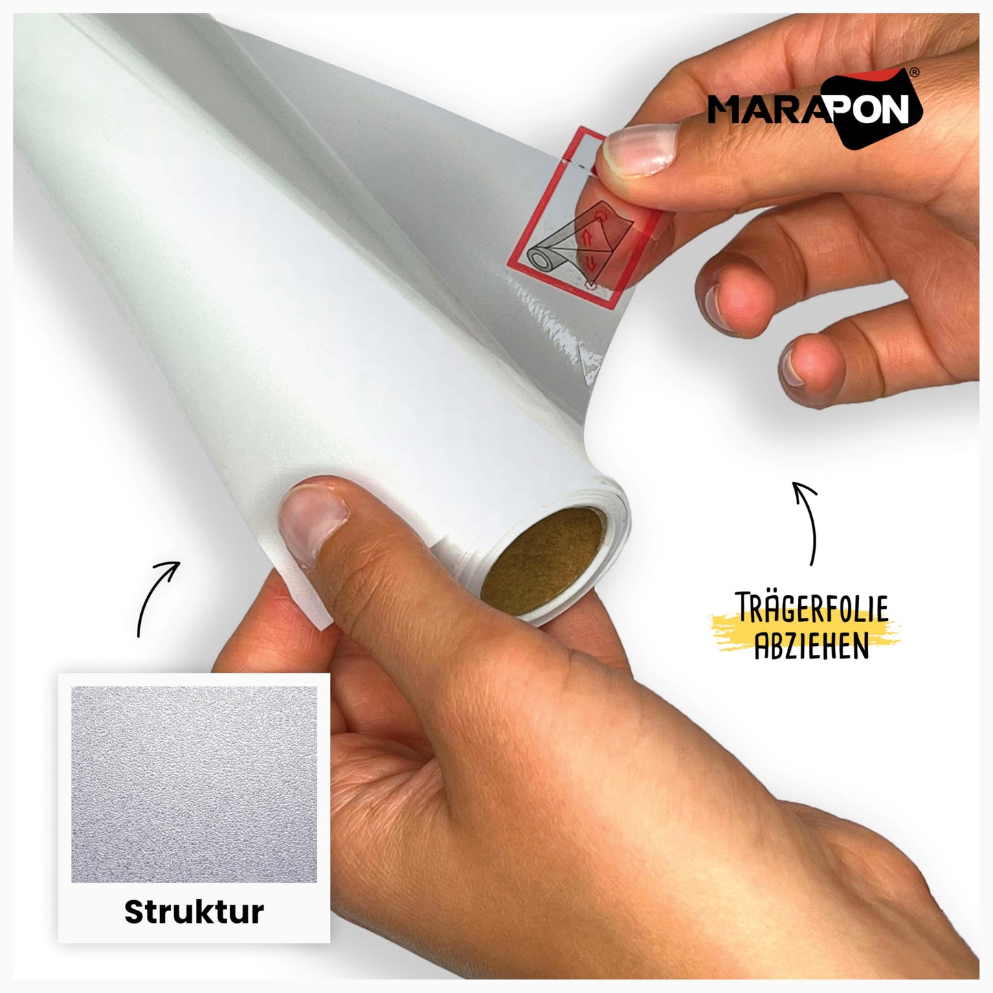 MARAPON® window film opaque from the outside [1.05x4 m] including eBook and video instructions - adhesive film privacy film for windows - frosted glass film - film for window privacy protection kitchen bathroom office - M-10540