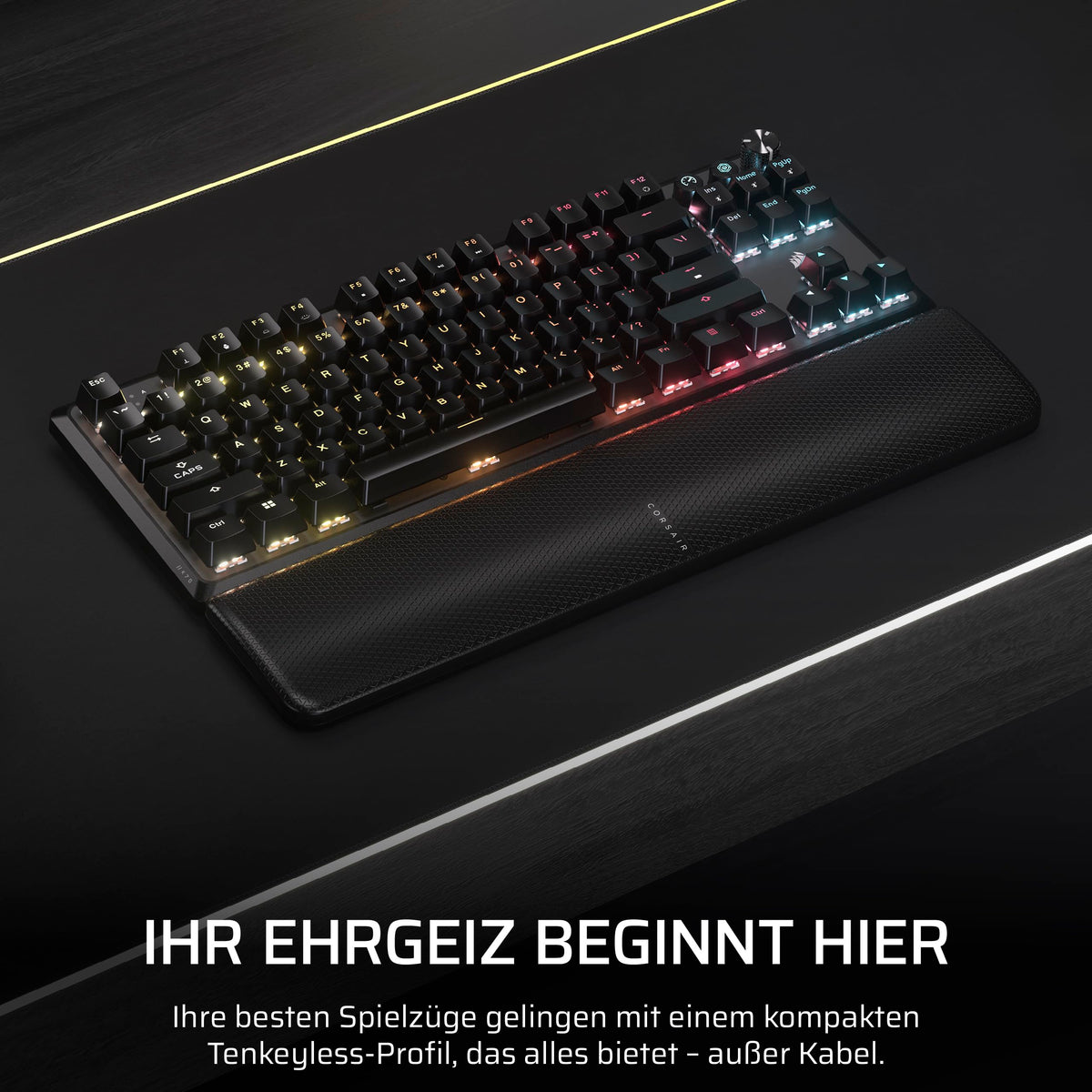 Corsair K70 CORE TKL Wireless RGB Tenkeyless Gaming Keyboard - Black - CH-914901E-DE