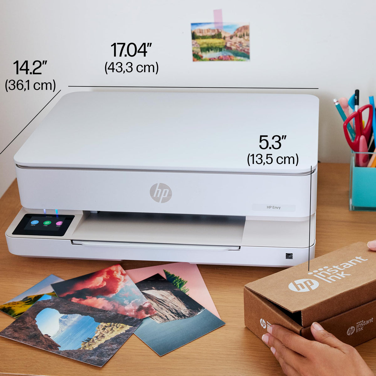 HP Envy 6120e, multifunction printer, 3 months of free printing with Instant Ink included, print, copy, scan, mobile faxing, Wi-Fi, double-sided printing - 714L8B#629