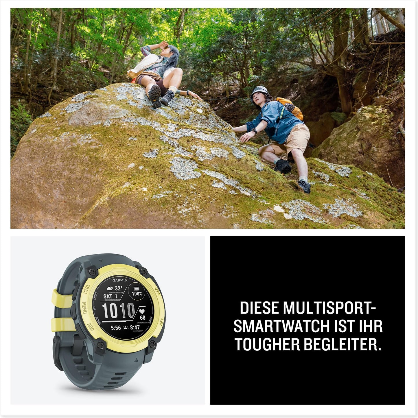 Garmin Instinct E 40mm – GPS multisport smartwatch, 0.86" display, up to 14 days battery life, 60+ sports apps, coach, multi-satellite reception, notifications - 010-02932-01