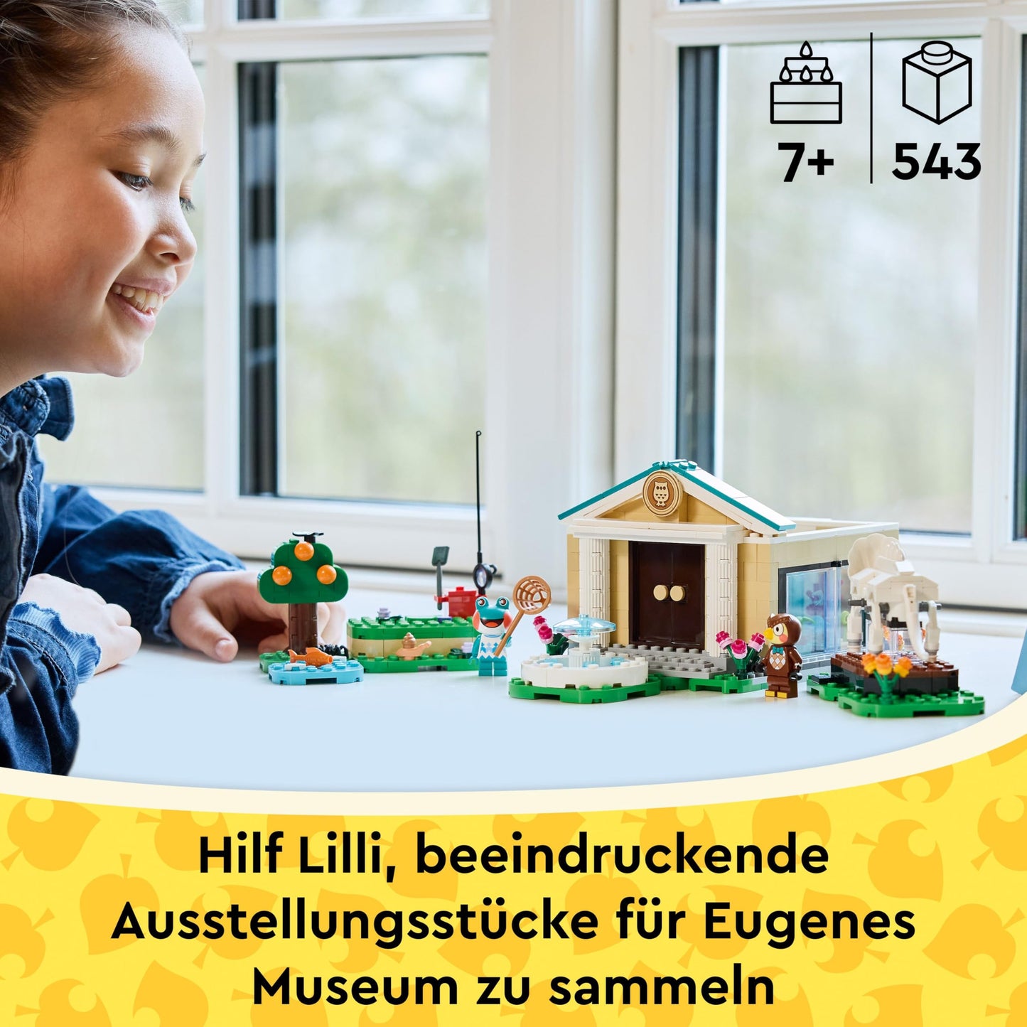 LEGO Animal Crossing - Eugen's Museum Collection - Interactive playset with Eugen & Liliane minifigures, dinosaur fossils & accessories - Gamer gift for girls and boys aged 7 and up - 77056