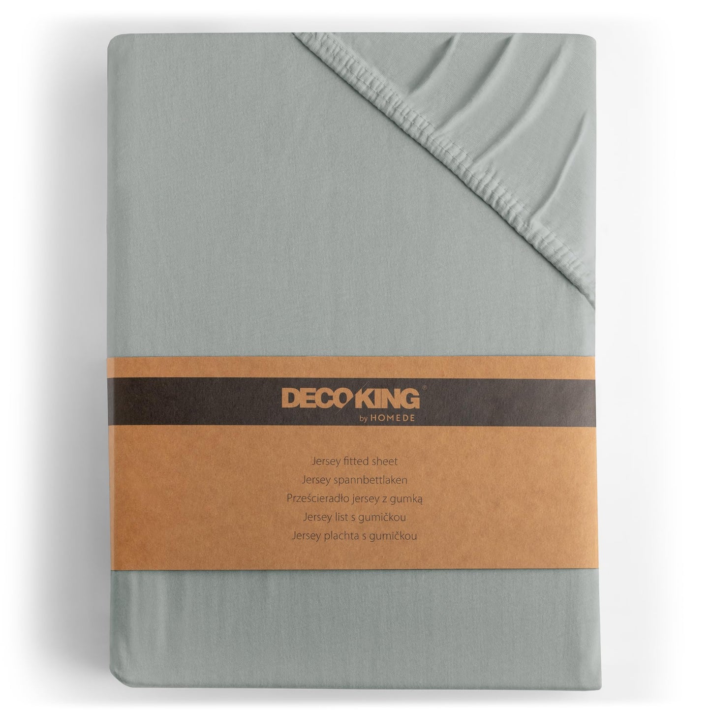 DecoKing fitted sheet 200x220 220x240 cm 100% combed cotton gray steel fitted sheets jersey box spring bed Amber 200 x 220 220 x 240
