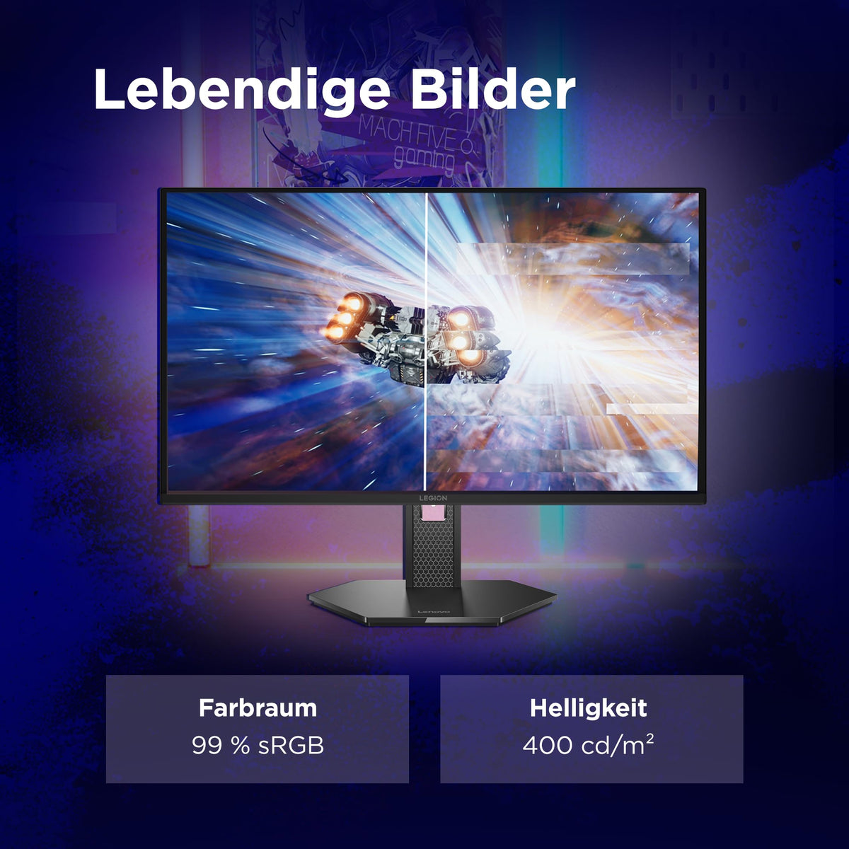 Lenovo Legion 27-1r | Monitor de gaming Full HD de 27" | 280 Hz | 0.5ms - 68F9GAC4E5