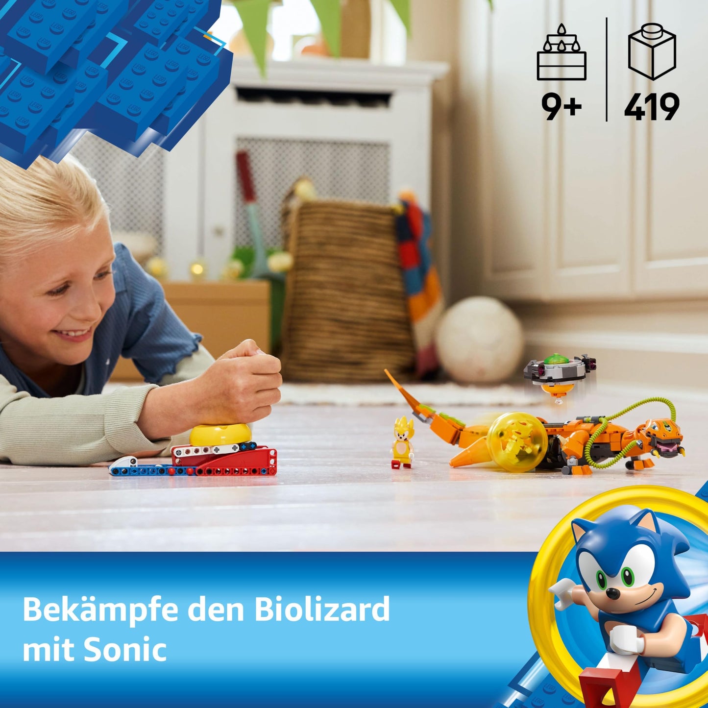LEGO Sonic the Hedgehog Super Shadow vs. Biolizard, gamer toy, gift for boys and girls, collectible playset for children and video game fans, with figures of the characters 77003