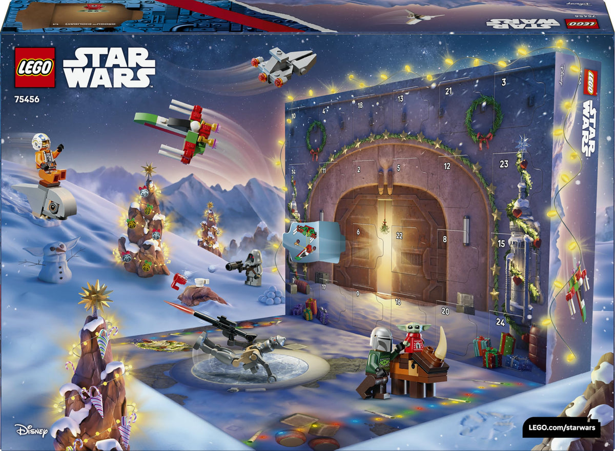 LEGO Star Wars 75456 Calendar de Advent 2026 - Cadou de Crăciun pentru băieți de la 6 ani - 24 de surprize cu 4 minifigurine, droidul IG-11 și figurina Grogu - Cadou pentru fanii The Mandalorian
