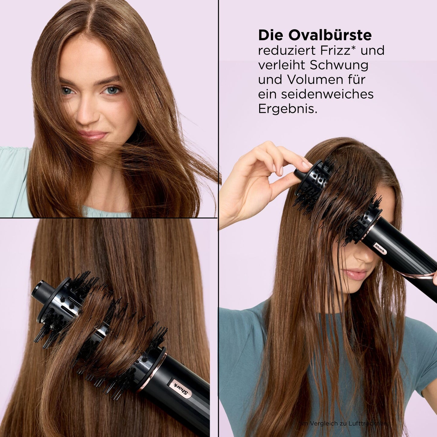Shark FlexStyle 3-in-1 Air Styler & Hair Dryer, Auto Wrap Curl Attachment, Oval Brush, Concentrator, No Heat Damage, Black/Rose Gold, HD426EU