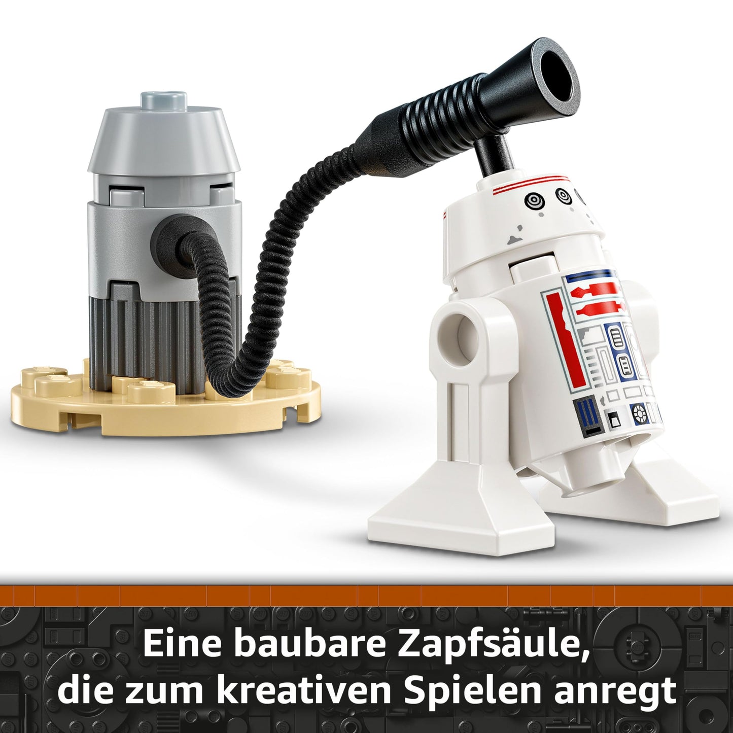 LEGO Star Wars 75410 Mandos and Grogus N-1 Starfighter toy with The Mandalorian, Grogu & R5-D4 minifigures, including buildable gas pump, starship starter set for boys and girls aged 4 and up