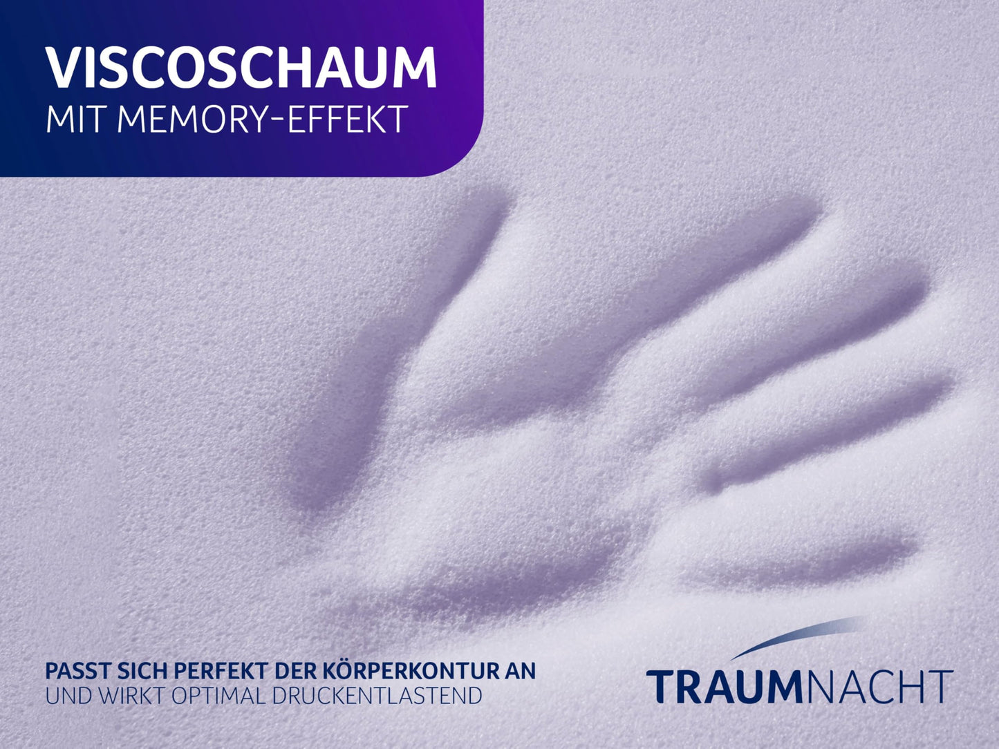 Dream night viscoelastic mattress topper 100x200 cm | Memory foam for optimal body adaptation | Pressure-relieving & ergonomic | Oeko-Tex Standard 100 certified | German quality standard - 3897204132