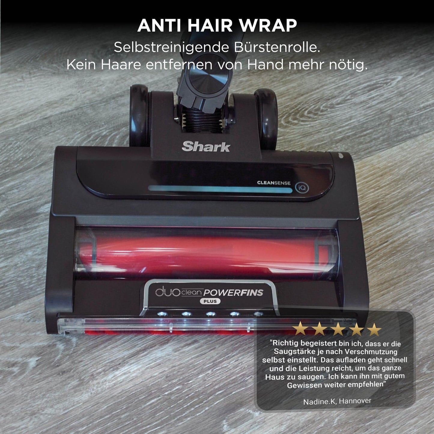 Shark Stratos cordless cordless vacuum cleaner, PowerFins Plus, 60 min runtime, anti-hair wrap & CleanSense IQ wireless vacuum cleaner, crevice & multi-surface attachments, rose gold/anthracite, IZ400EU