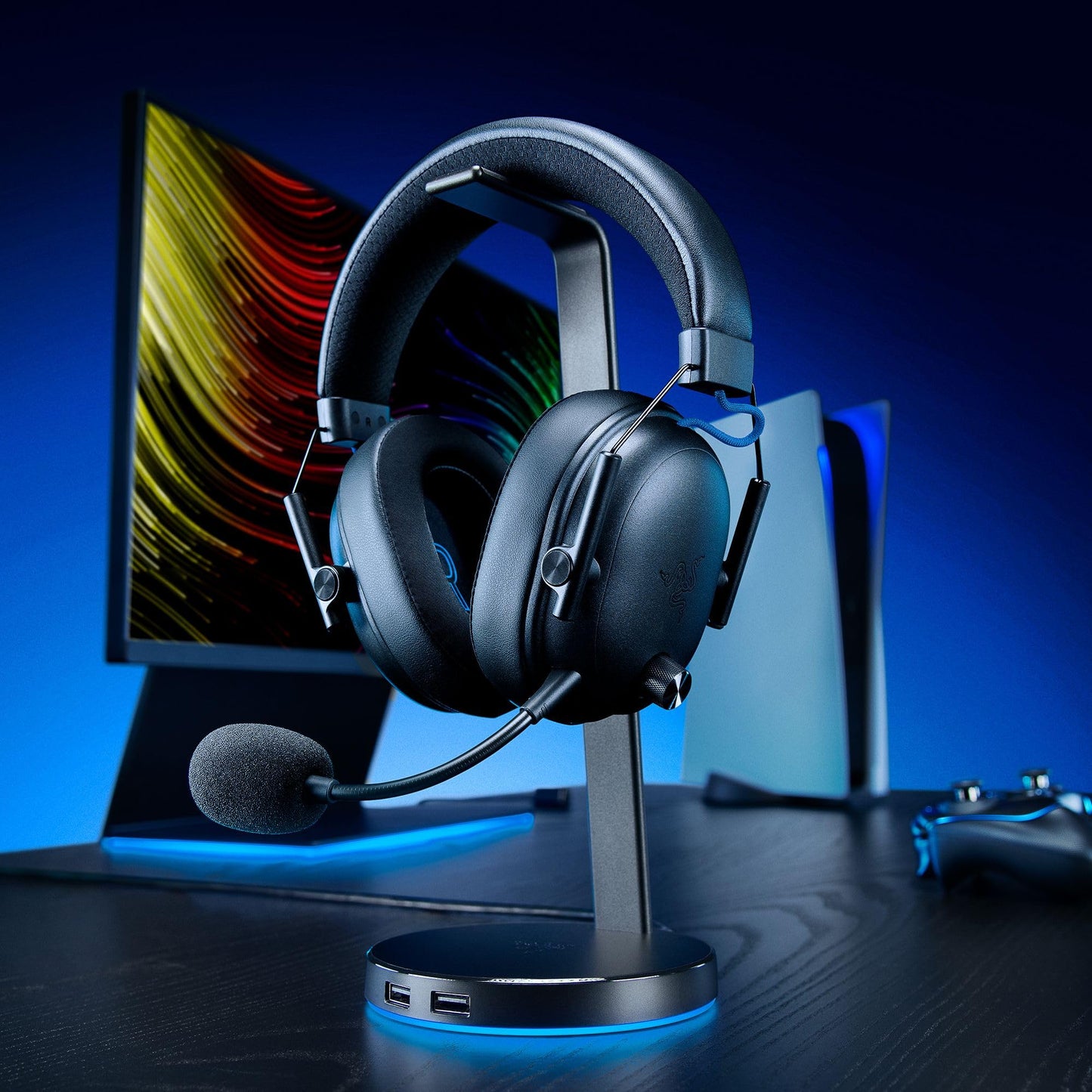 Razer BlackShark V3 for PlayStation - Wireless E-Sports Headset - TriForce 50 mm Drivers - Detachable Broadband Microphone - HyperSpeed 2.4 GHz & Bluetooth - THX Spatial Audio - PS5/PC | Black - RZ04-05410300-R3G1