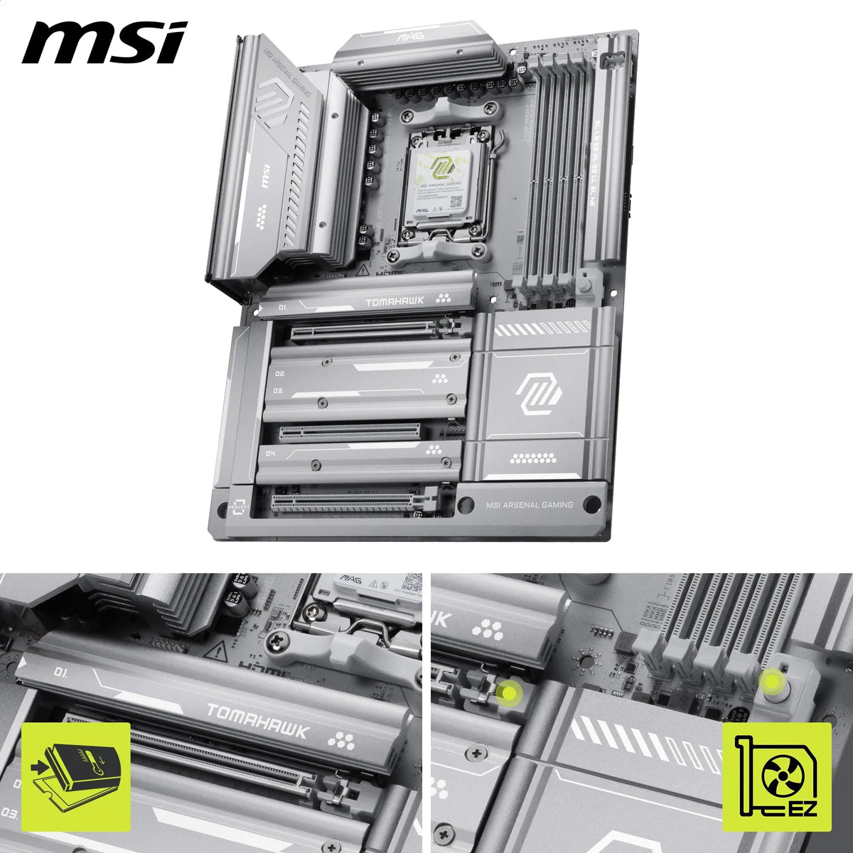 MSI MAG X870E Tomahawk MAX WiFi PZ - AM5 ATX Mainboard - 7E84-002R