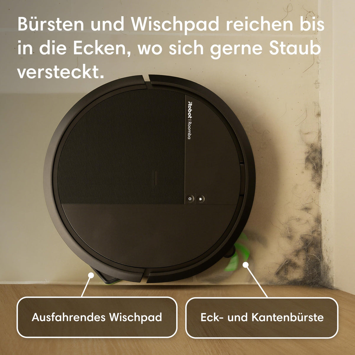 iRobot Roomba® 115 Combo Vacuum and Mopping Robot + AutoEmpty™ Dock, 15k Pa suction power, brushes and mopping pad included, navigation with Clearview™ LiDAR, Black - Y454040