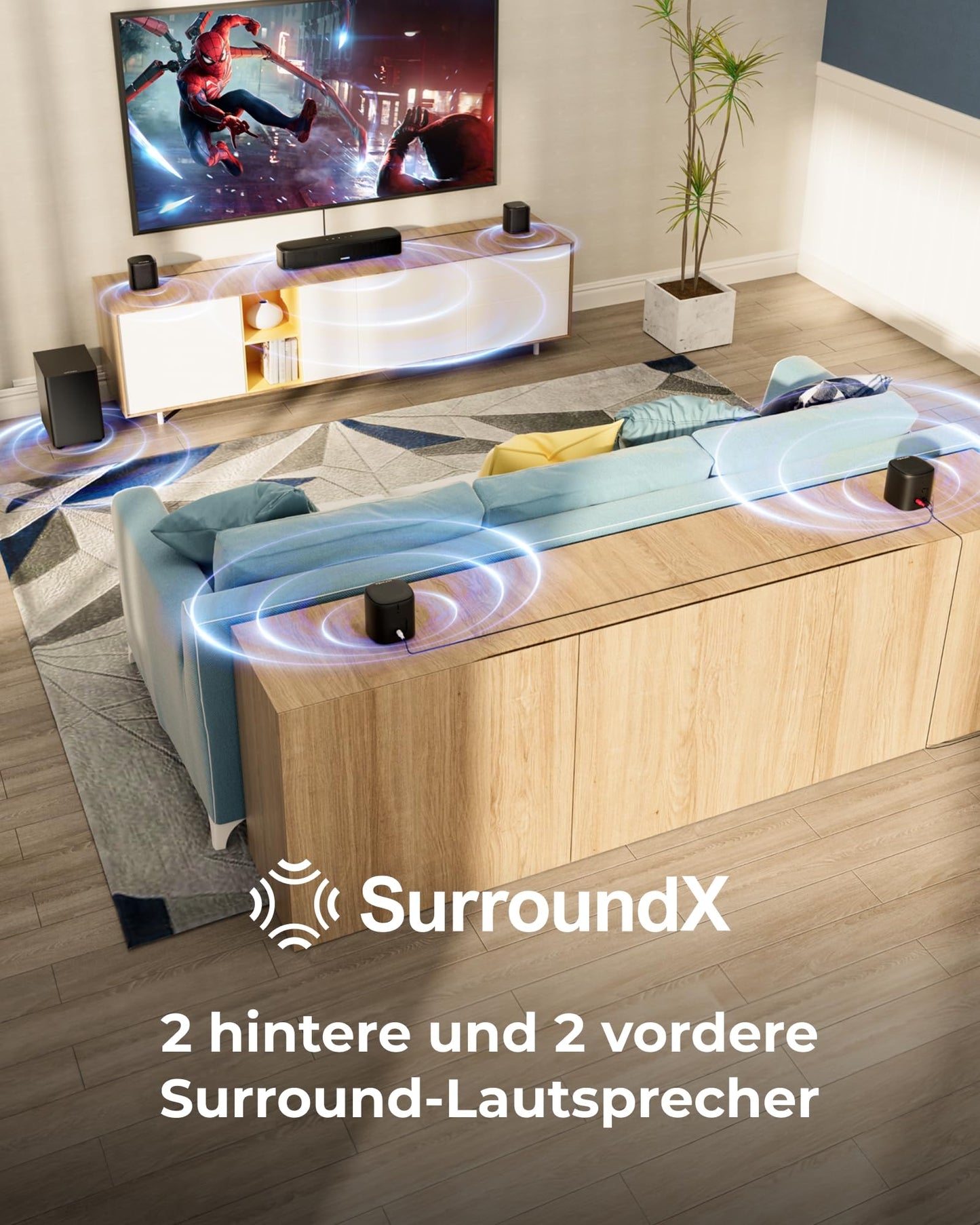 ULTIMEA Aura A40 Pro 7.1 surround sound system, soundbar for TV devices - U2603