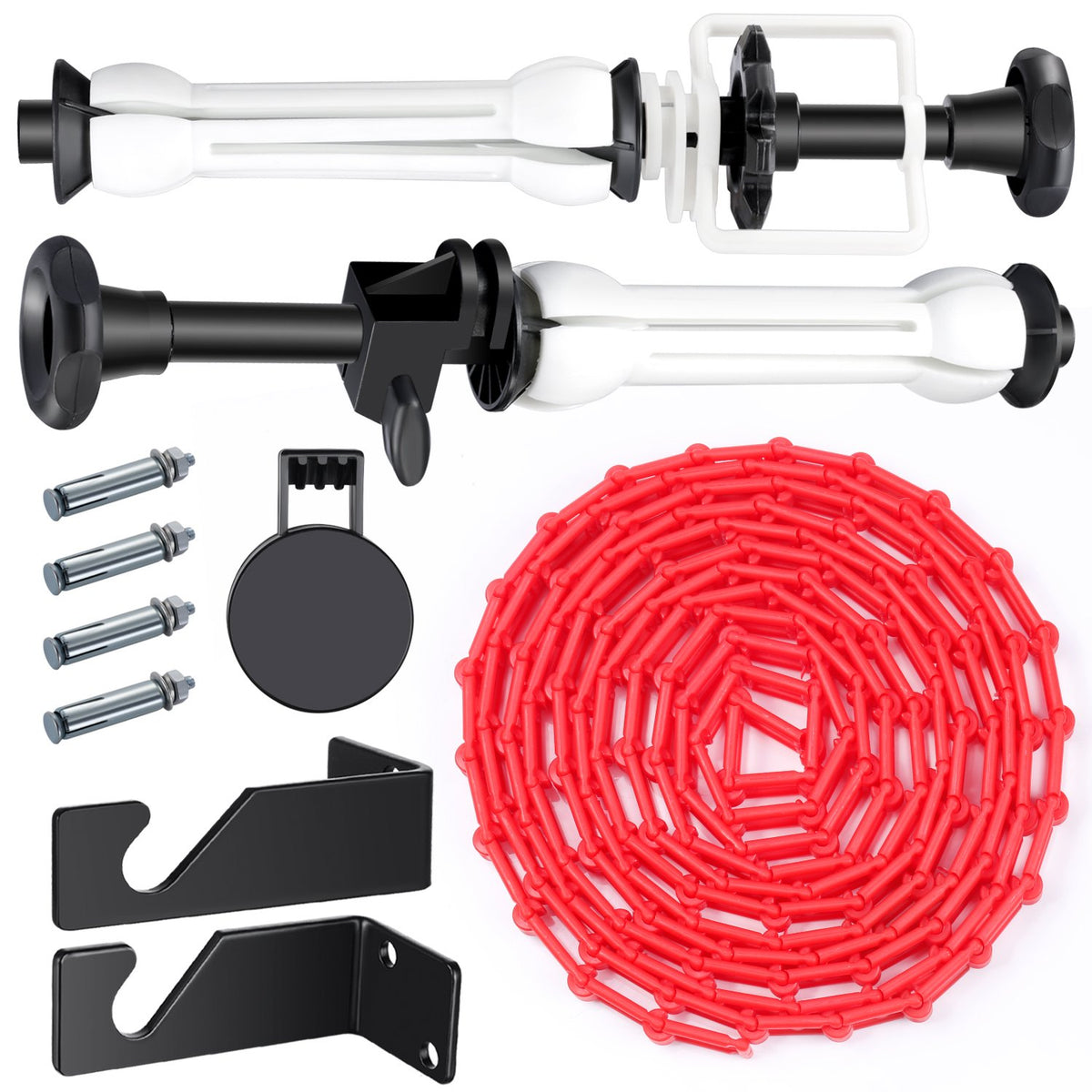 NEEWER Fotografie Einzelrolle Wandmontage manuell Hintergrund Support System cu 2 x cârlige individuale, 2 x bară extensibilă, 1 x lanț, capacitate de încărcare: 22lb/10kg - ST-MBF1