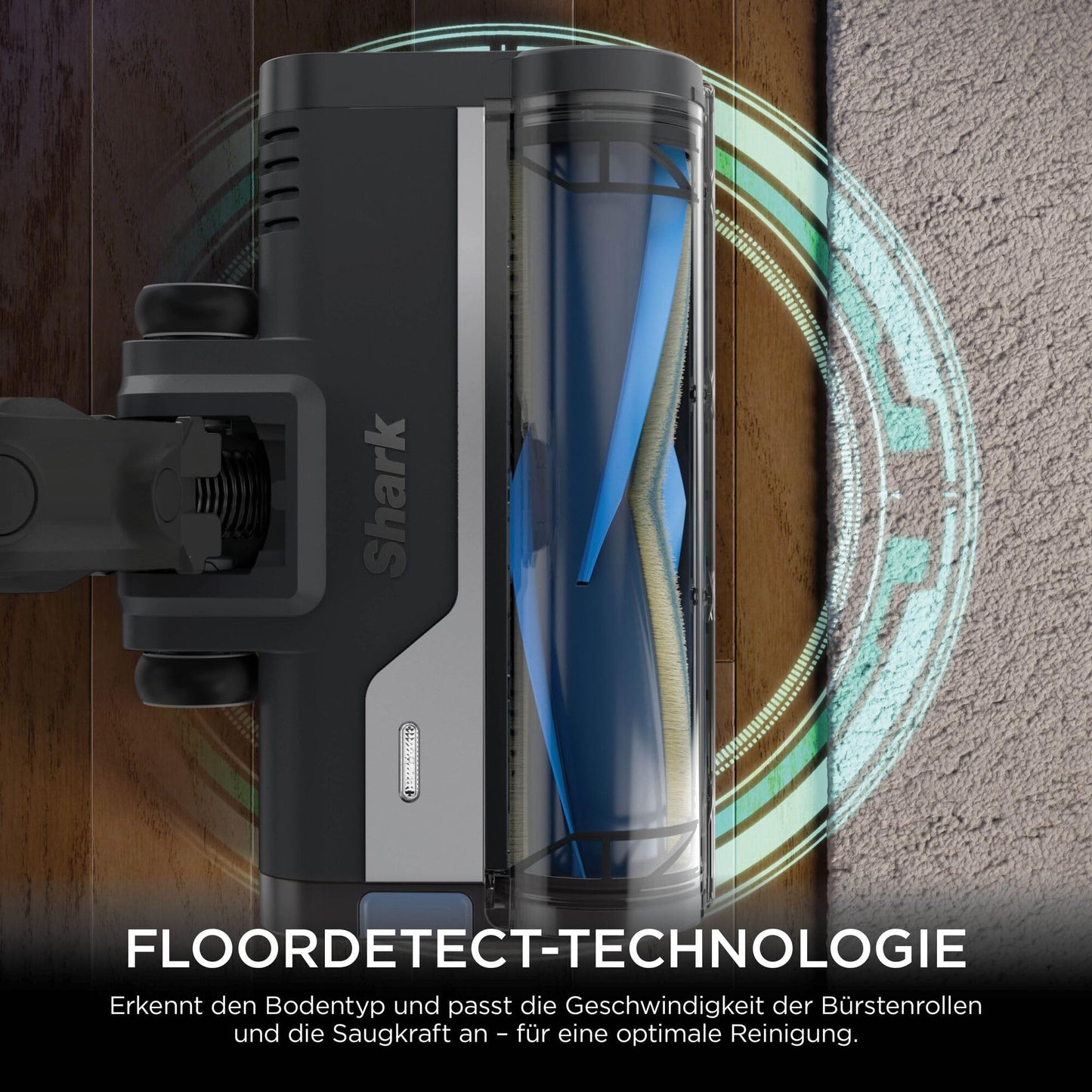 Shark PowerPro cordless vacuum cleaner, free-standing, up to 50 minutes running time, wireless, bagless, for pet hair, allergy sufferers, carpet and hard floors, with LED light and articulated tube, IZ370EU