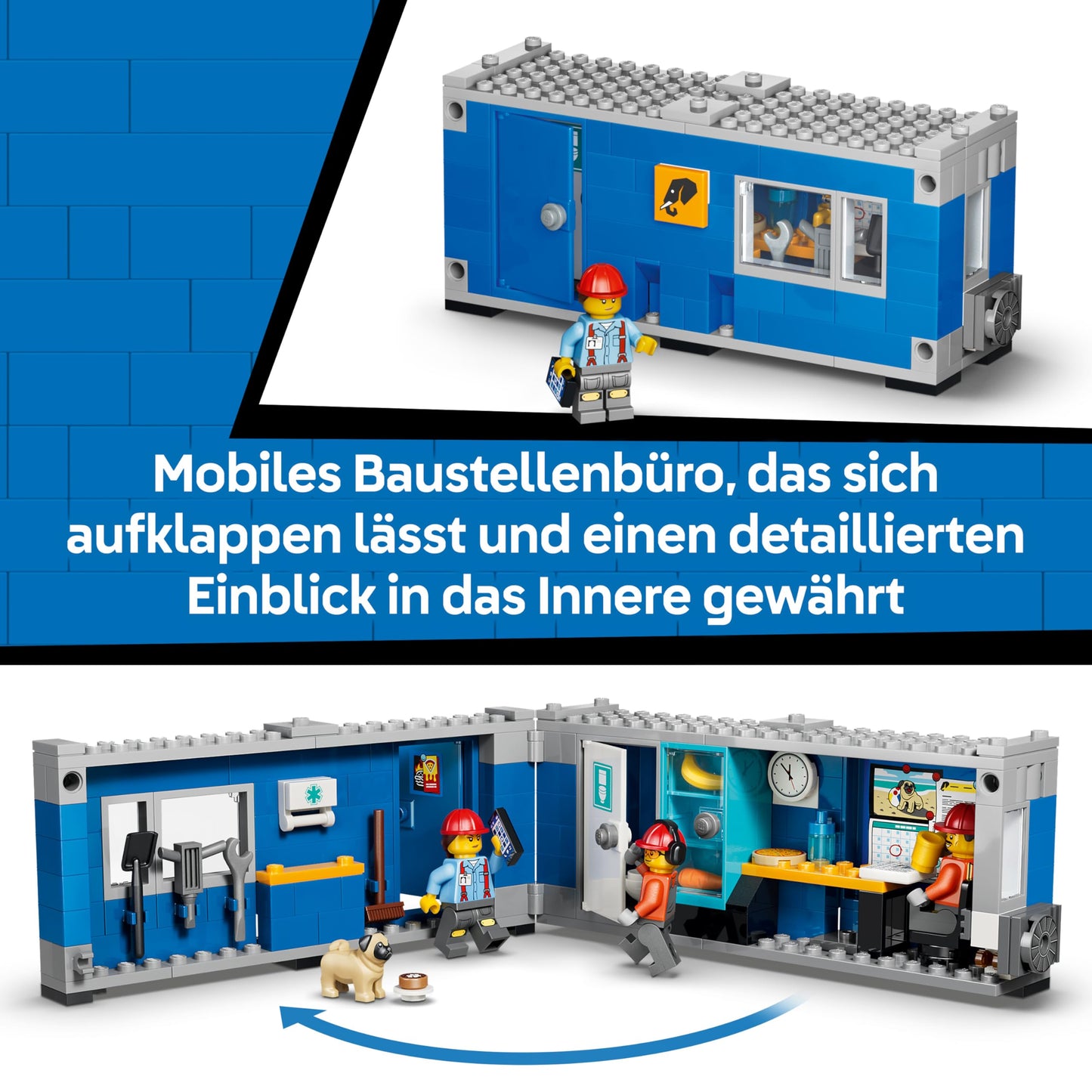 LEGO City Dump Truck and Shovel Loader Toys - Construction Site Vehicles with Working Functions and 3 Minifigures - STEM Birthday Gift for Boys Ages 8 and Up - 60494