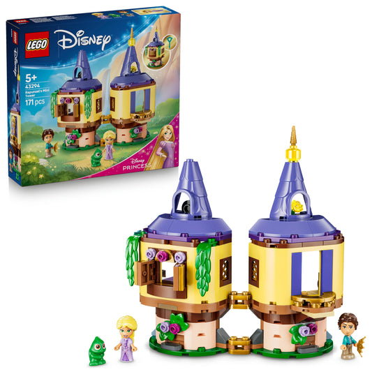 LEGO ǀ Disney Princess Rapunzel's Mini Tower - Rapunzel - Newly Tangled - Set with 2 mini dolls, Pascal figure, accessories and castle - Gift for girls aged 5 and up and film fans - 43294