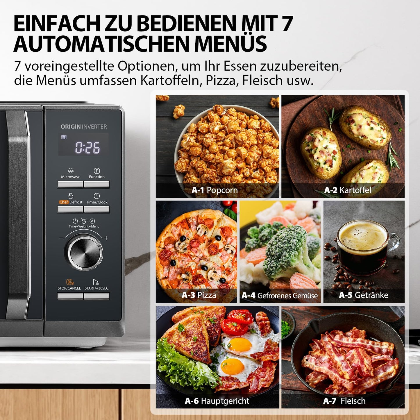 Toshiba MW3-AM25PFI(MG) Solo Microwave 25L 900W Microwave Oven in Slim Morandi Gray. With Origin inverter, chef defrost, 10 power levels, 7 auto menus, easy clean