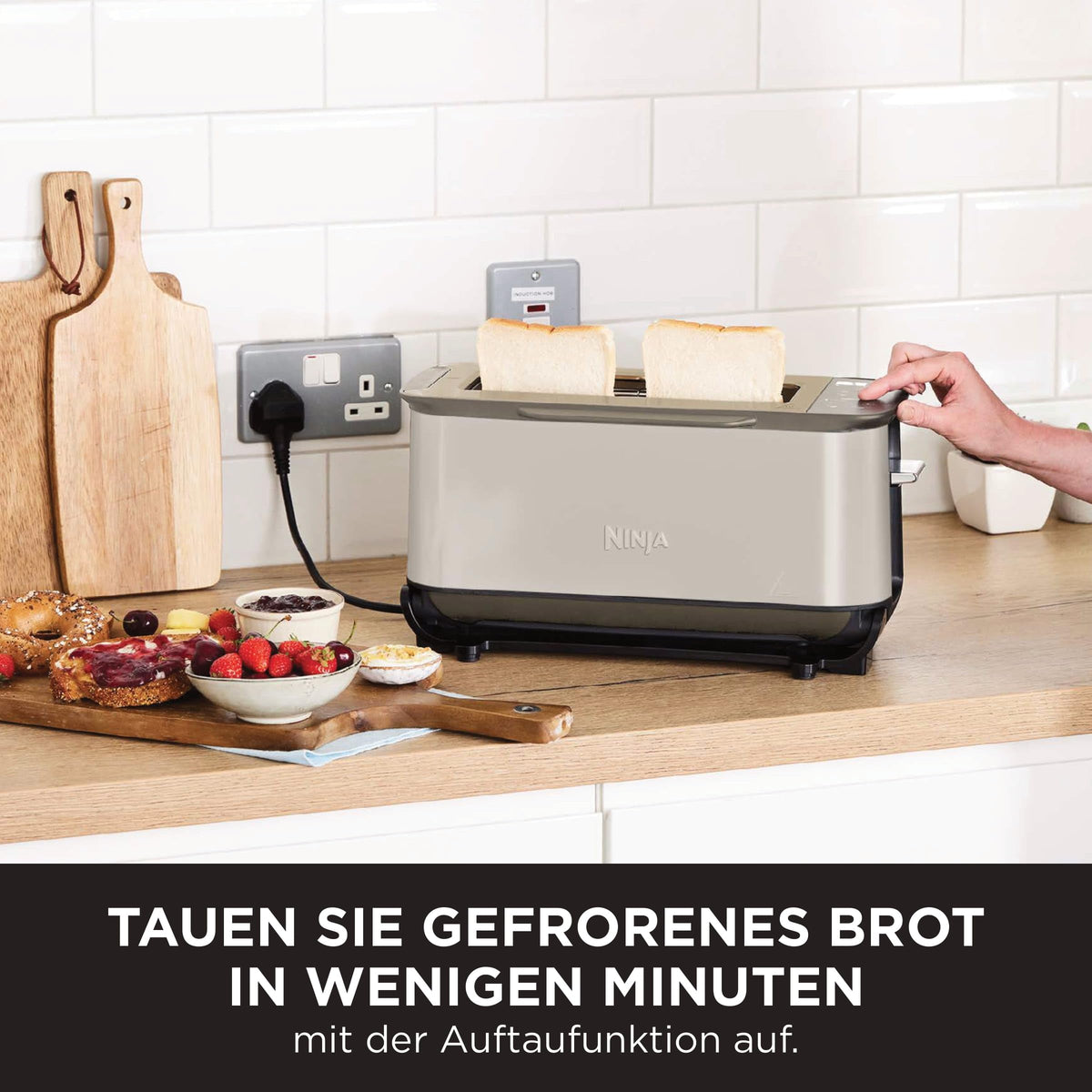 Ninja Foodi 3-in-1 Toaster, Elektrogrill cu capac, ST202EUSTGD