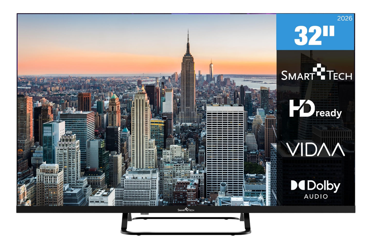 Smart Tech 32HV02V TV 32 inch Smart TV VIDAA - TV with HD resolution and triple tuner, LED TV (2026) - 32hv02v