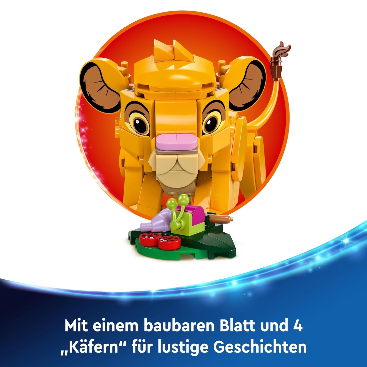 LEGO ǀ Disney Simba, the king's lion cub, building toy for children, fantasy playset with lion figure, cool gift idea for girls and boys aged 6 and up, children's toy 43243