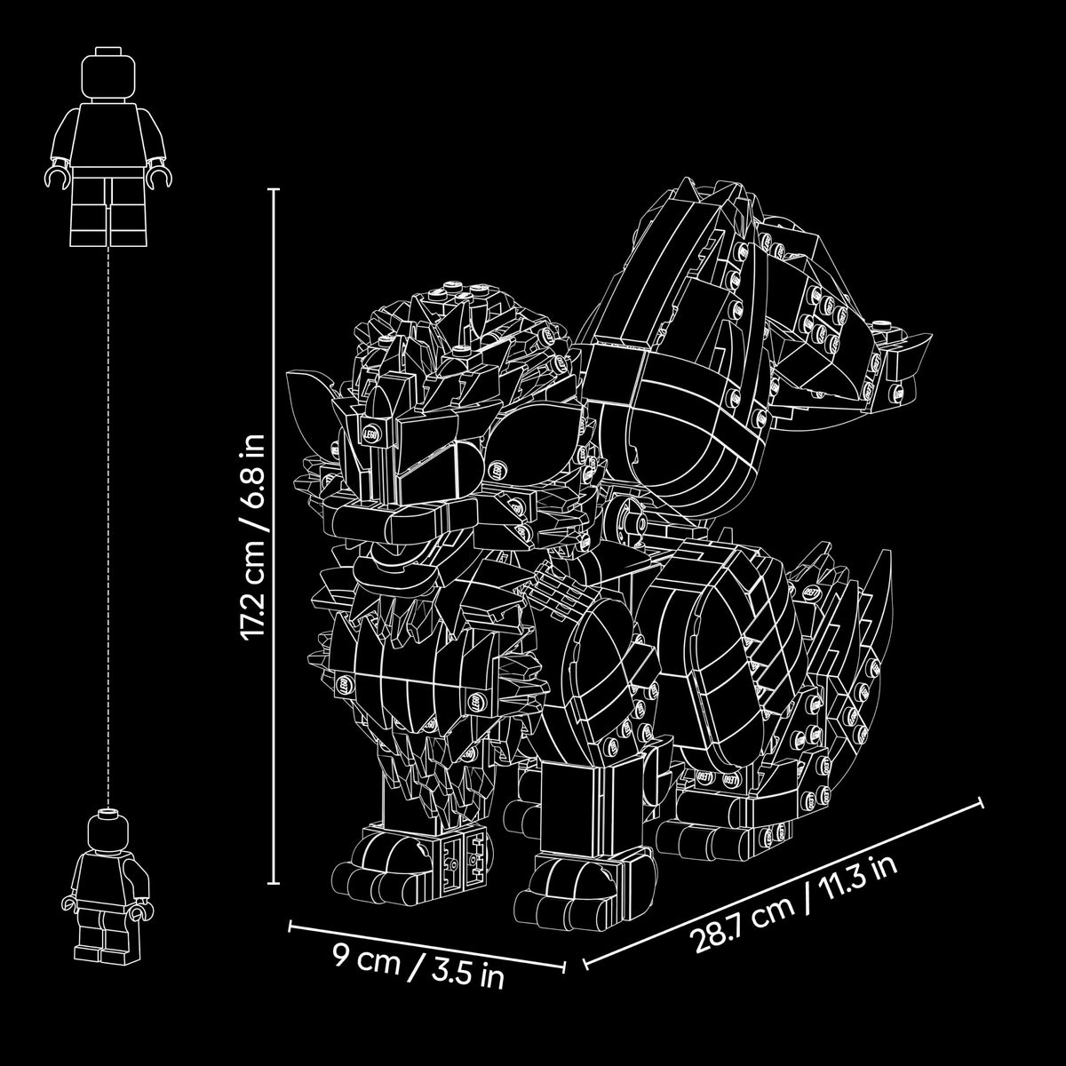 LEGO Pokémon Arcane Figure - Model Kit for Adults - Building Toy with Movable Tail, Legs & Head - DIY Room or Shelf Decoration - Collectible Gaming Gift - 72160