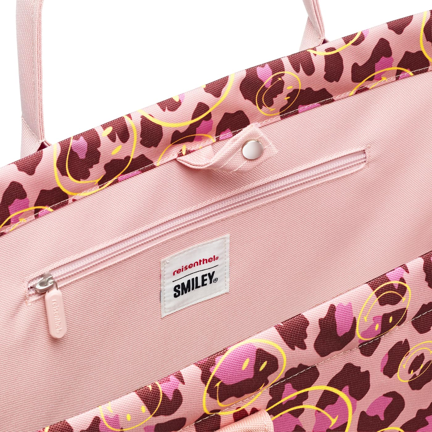 reisenthel daily shopper smiley® leo blush – modern, straightforward shopper for every occasion - practical handbag, large enough for your purchases and everyday items - DN3107