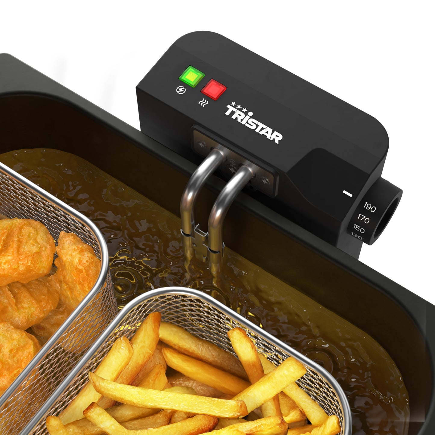 Tristar Stainless Steel Deep Fryer, 5L Capacity, 3000W, Removable Basket, Adjustable Temperature, Semi-Professional Performance, FR-9330