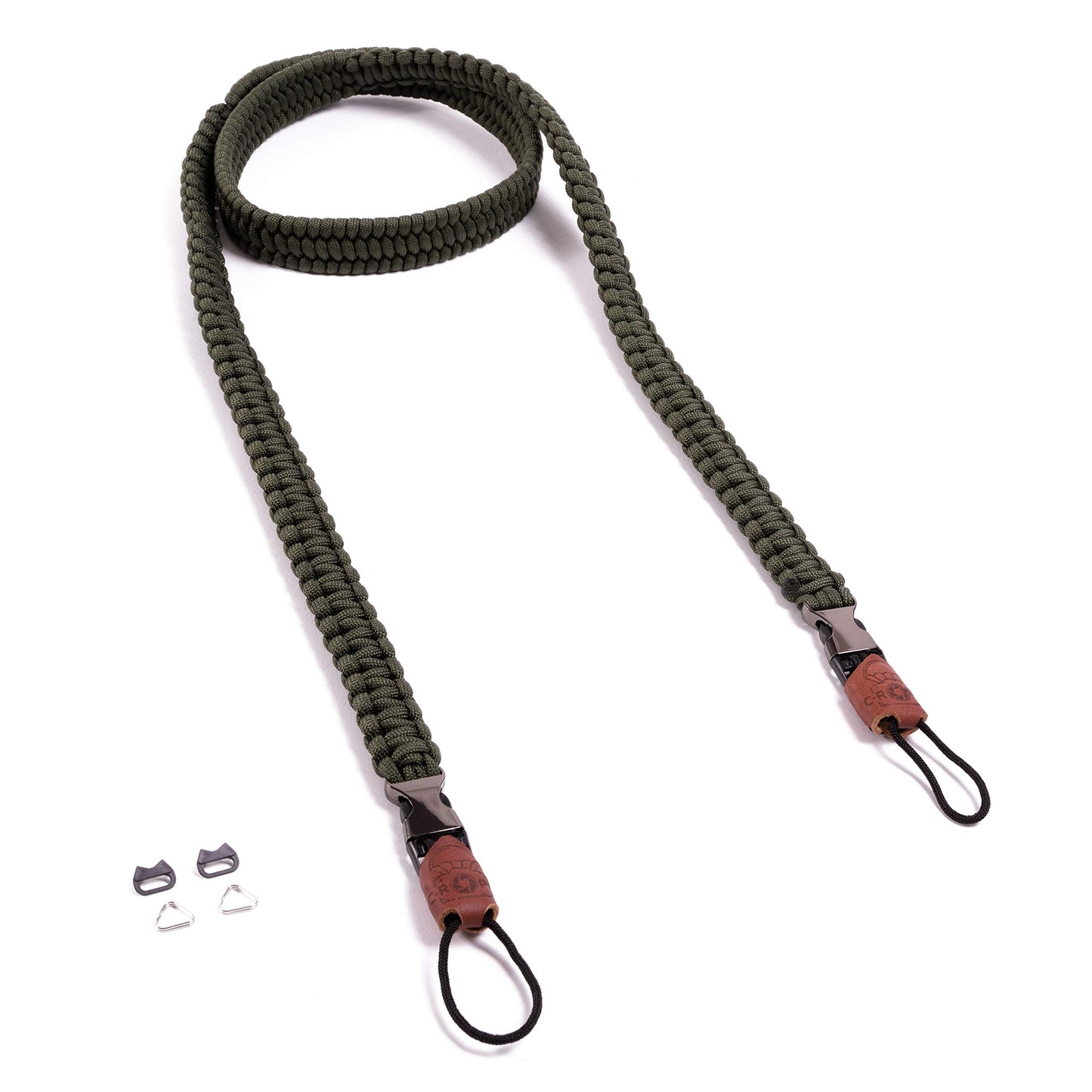 C-Rope camera strap THE TRAVELER hand-braided from paracord, shoulder strap with quick release, 140cm, olive - CRP-TRL-140-OLV
