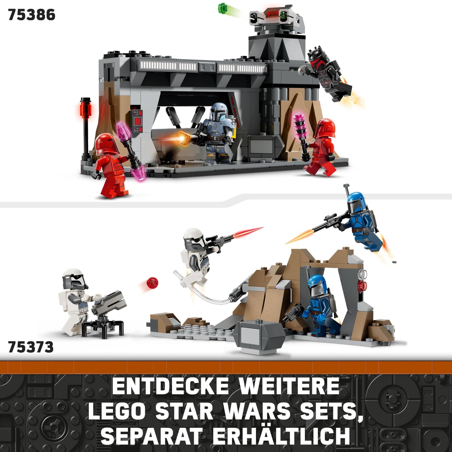 LEGO Star Wars: The Mandalorian Ambush on Mandalore Battle Pack, Adventure Building Toy for Kids, Collectible Action Playset, Gift Idea for Boys and Girls 75373