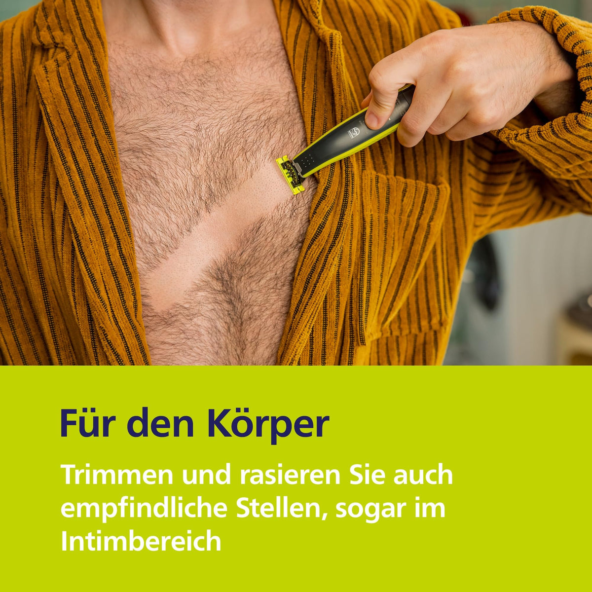 PHILIPS OneBlade 360 Face & Body - electric shaver, trimmer & body groomer, 3x 360 blades, 4x trimming attachments (1/2/3/5 mm), 2x body attachments, wet & dry shaving for face & body (QP2834/31)