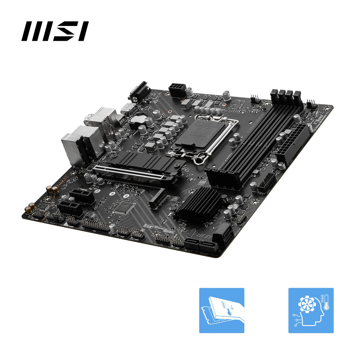 Placa de bază MSI PRO B760M-P DDR4, suportă procesoare Intel de generația 12, 13 și 14 Core, LGA 1700, DDR4 Memory Boost 4800+MHz/OC, slot PCIe 4.0 x16, sloturi M.2 Gen4, Micro-ATX, divers, M-ATX - 7E02-001R