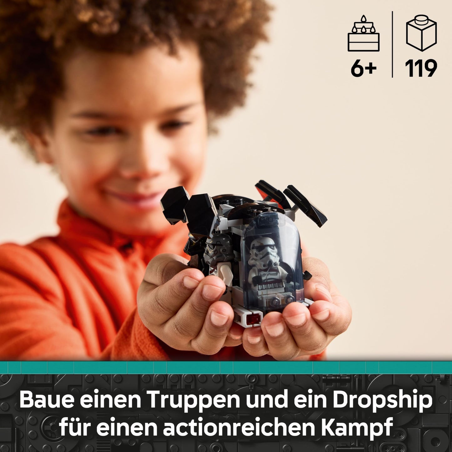 LEGO Star Wars 75412 Death Trooper & Night Trooper Battle Pack - building toy with dropship and 4 mini figures with blasters - collector's gift for boys aged 6 and up and Ahsoka fans