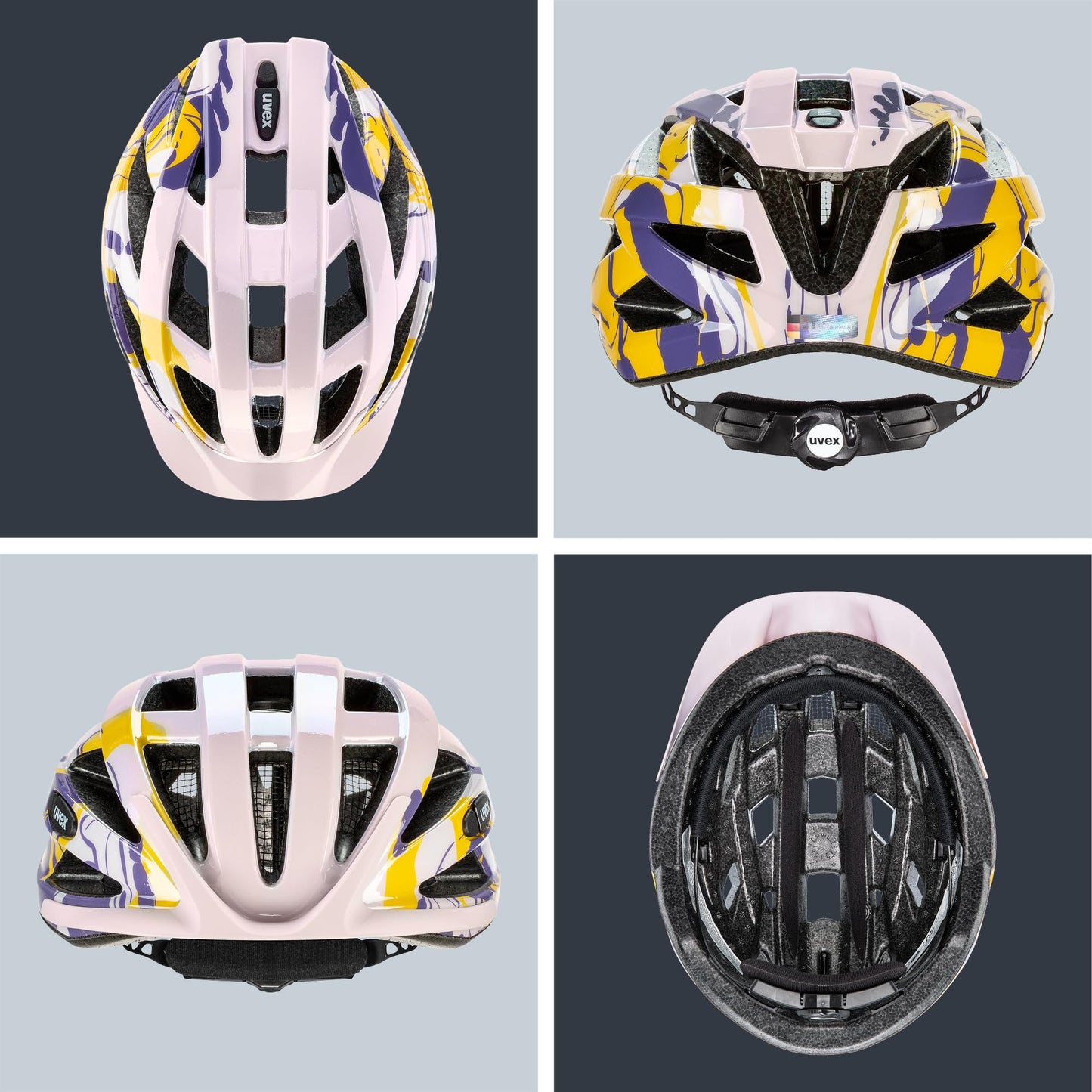 uvex air Wing - Lightweight all-round helmet for men and women - individual size adjustment - powder liquids - 56-60 cm - S4144262817