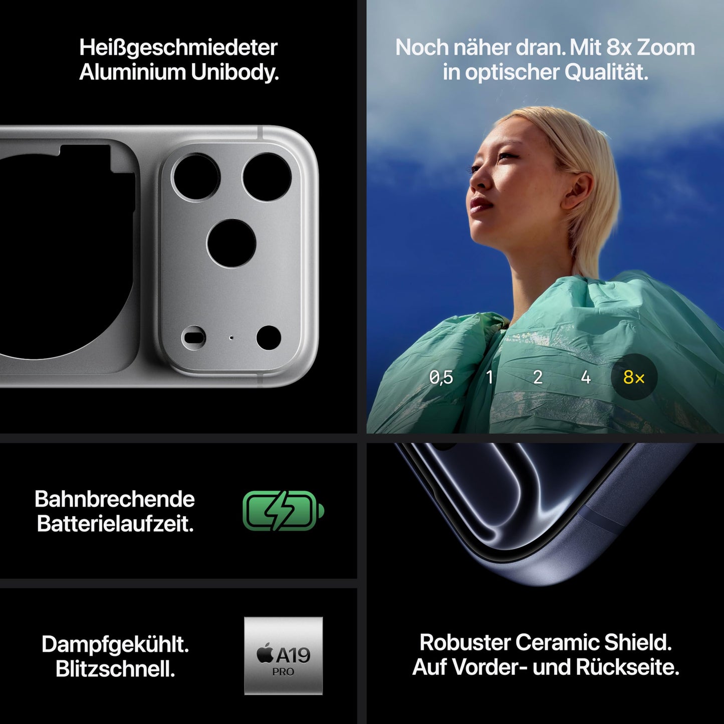 Apple iPhone 17 Pro Max 2 TB: 6.9" display with ProMotion, A19 Pro chip, best battery life ever in an iPhone, Pro Fusion camera system, Center Stage front camera; Cosmic Orange - MG004ZD/A