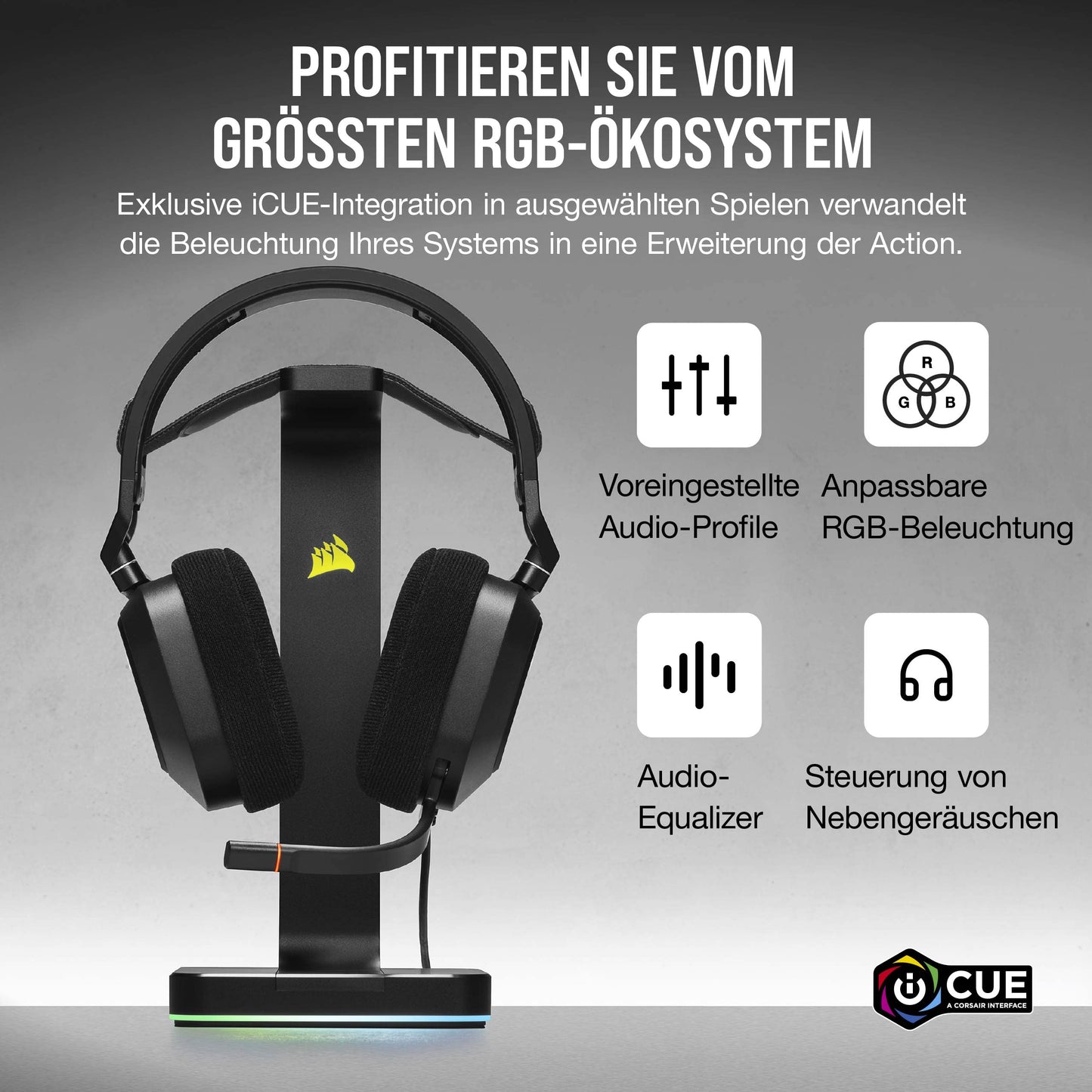 Corsair HS80 RGB USB Gaming Headset Dolby Audio CA-9011237-EU
