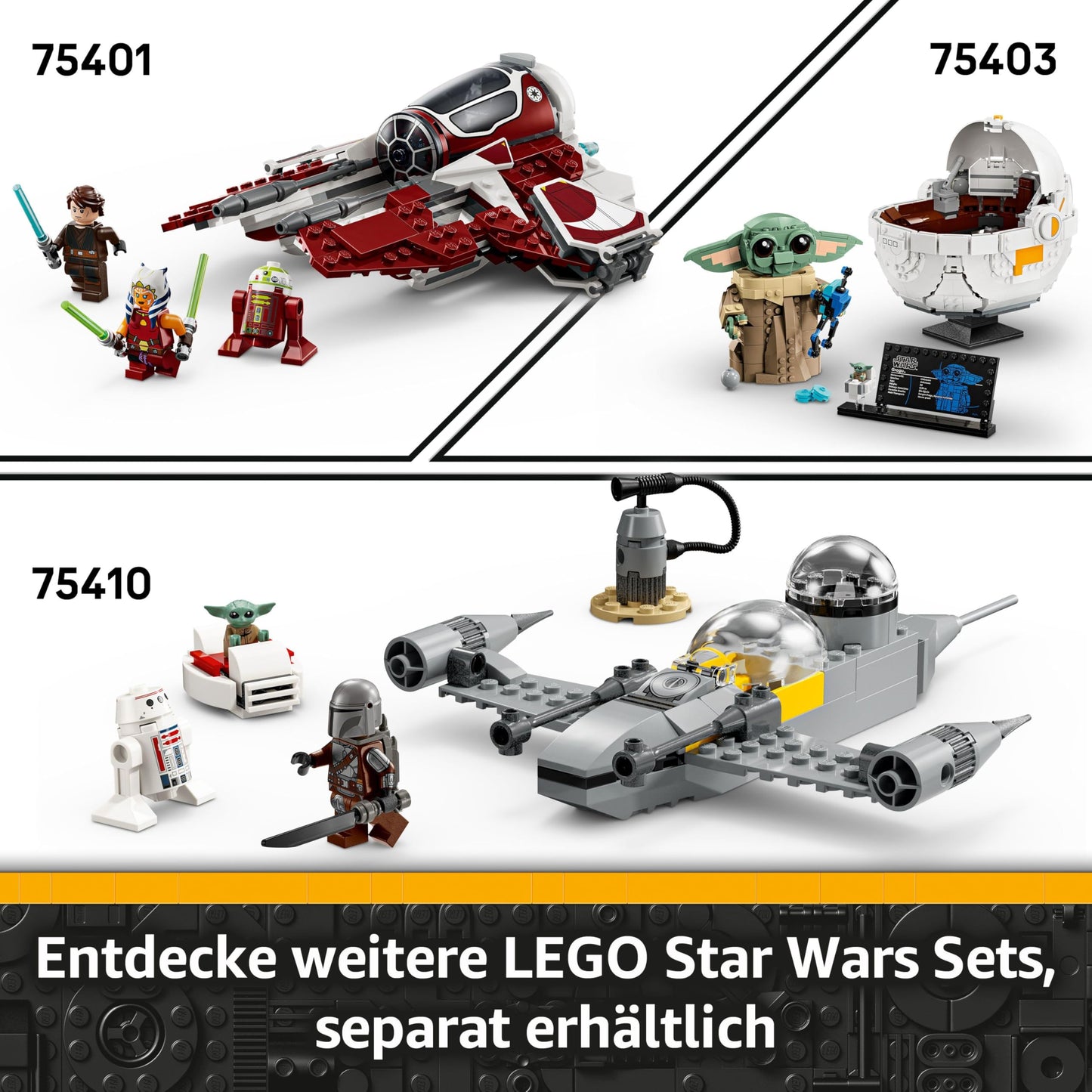 LEGO Star Wars 75402 ARC-170 Starfighter toy with 4 minifigures including clone pilot and R4-P44 droid, collector's item, gift for fans of Revenge of the Sith and boys and girls aged 9 and over