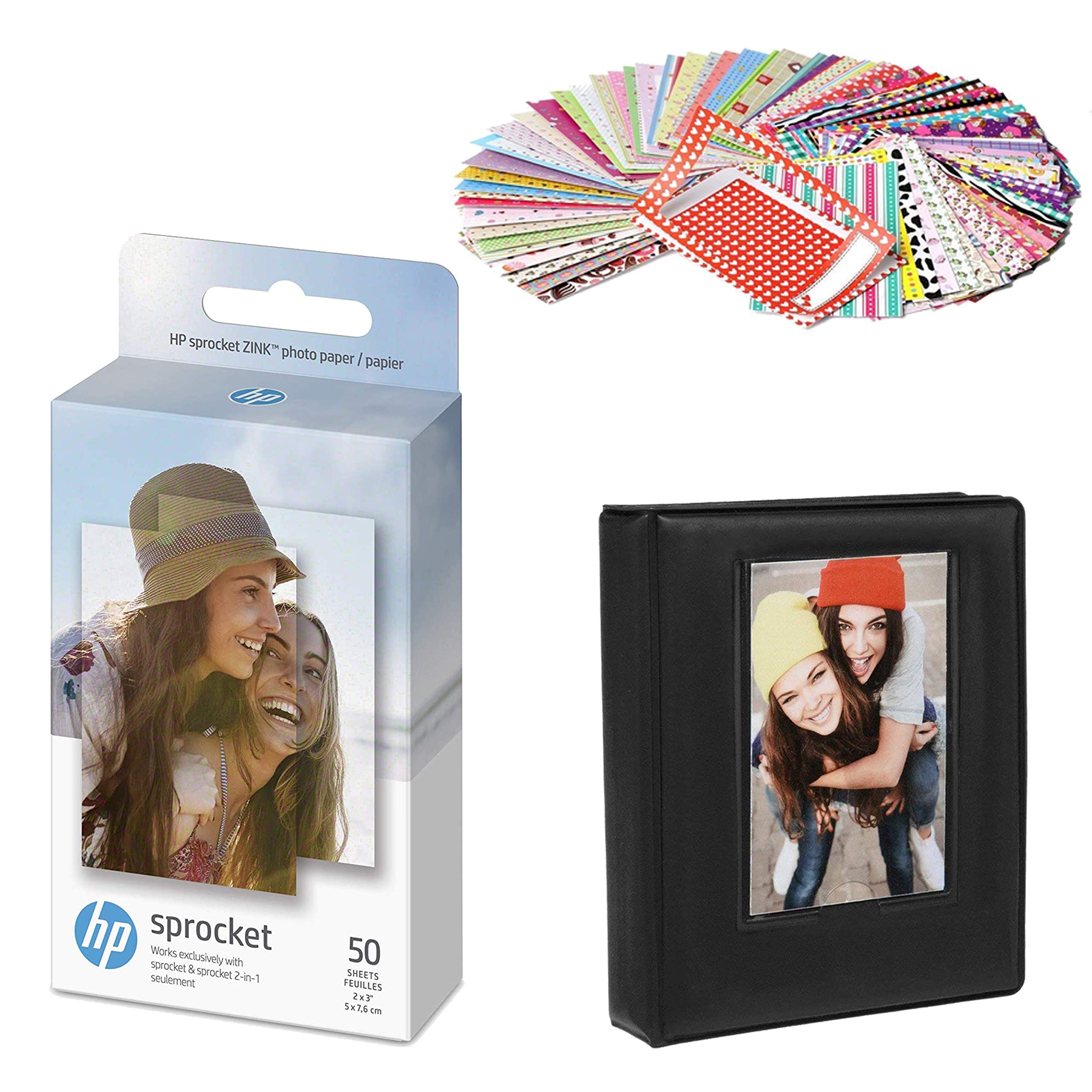 HP Sprocket 2.3x3.4 Zoll Zink Sticker Fotopapier (50 Blatt) - AMZHPIZ2X3K150