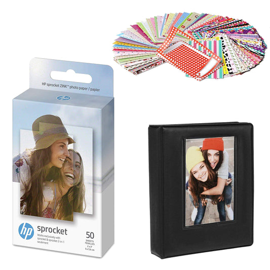 HP Sprocket 2.3x3.4 Zoll Zink Sticker Fotopapier (50 Blatt) - AMZHPIZ2X3K150
